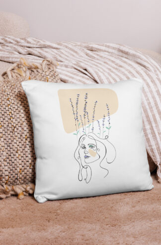 Femme Lavande Housse de coussin