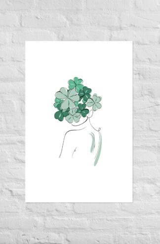 Femme Trèfle Affiche