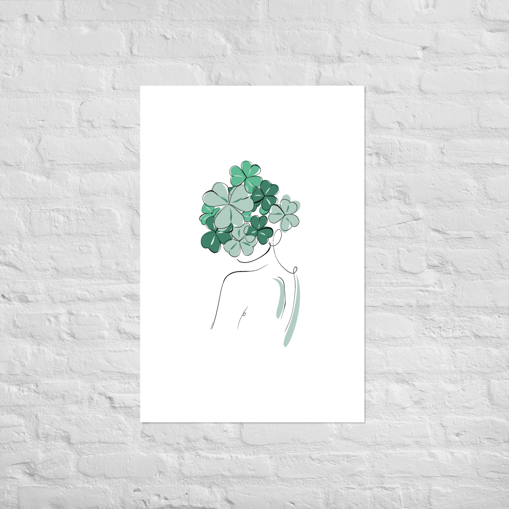 Femme Trèfle Affiche