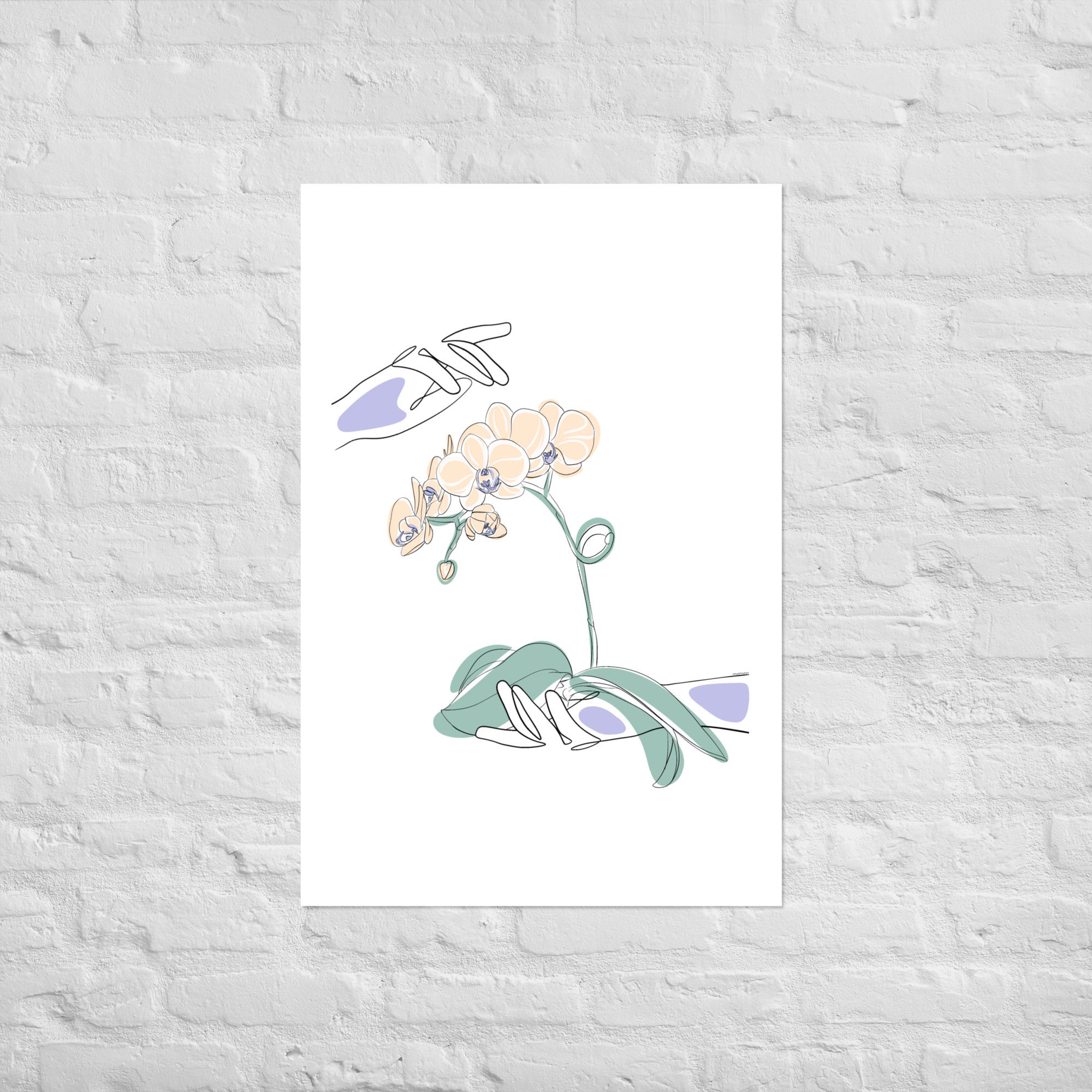 Mains Orchidées Affiche - Image 7