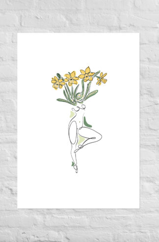 Femme Jonquille Affiche
