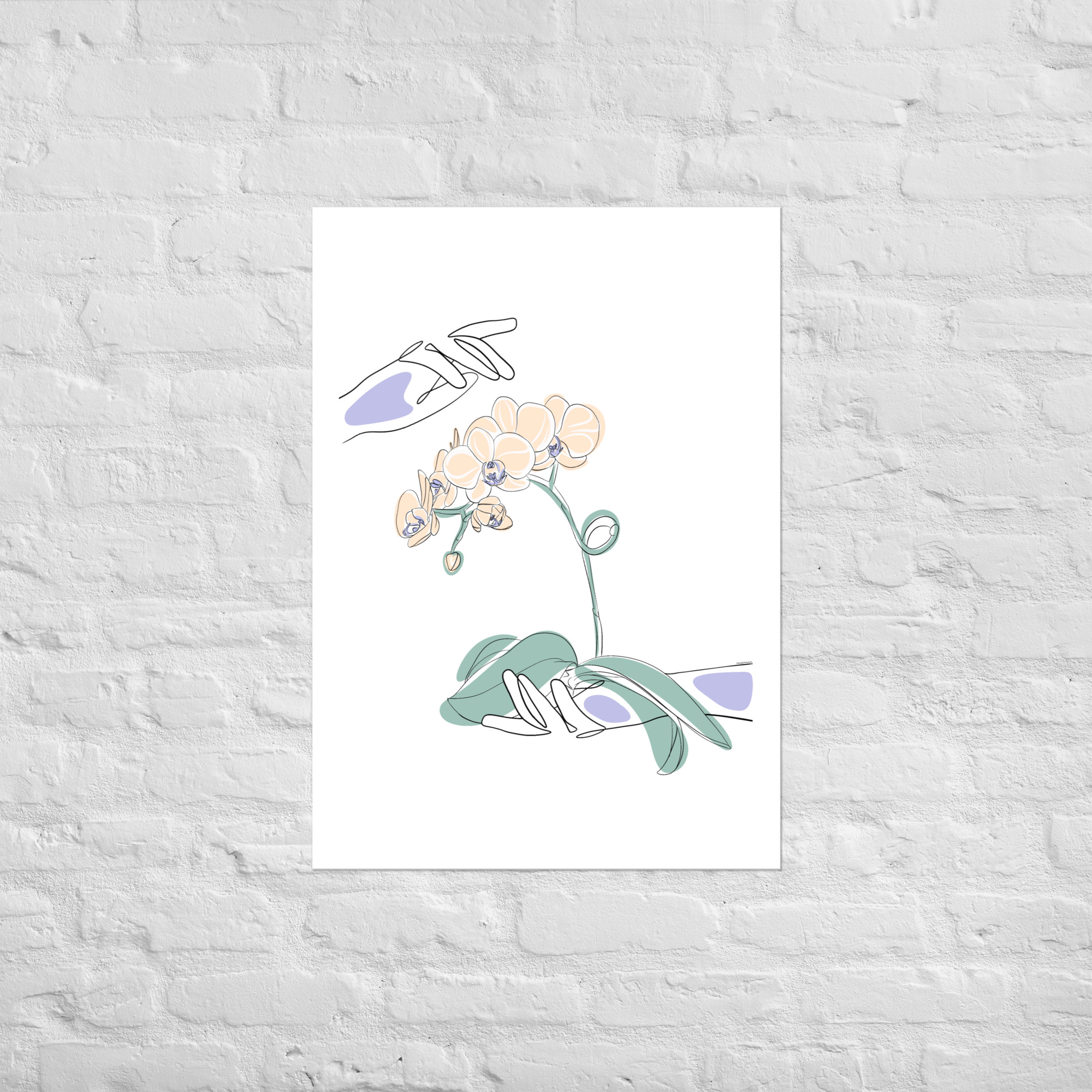 Mains Orchidées Affiche - Image 2