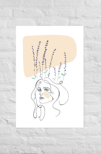 Femme Lavande Affiche