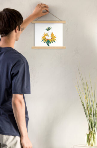 Corps Tournesol Affiche avec accroches