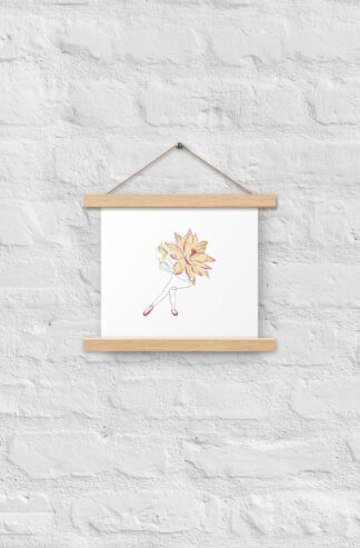 Danseuse Lotus Affiche avec accroches