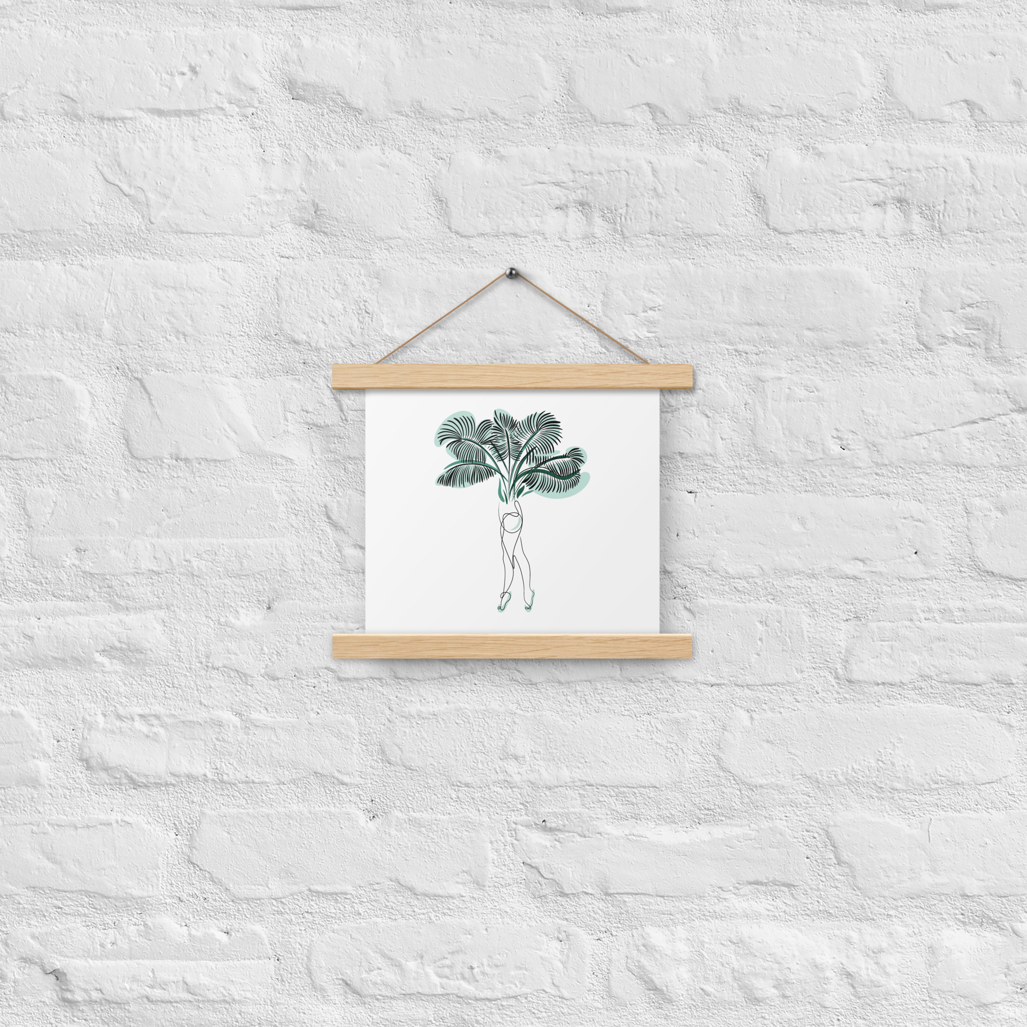 Femme Palmier Affiche avec accroches