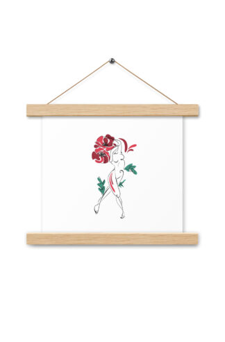 Femme Coquelicot Affiche avec accroches