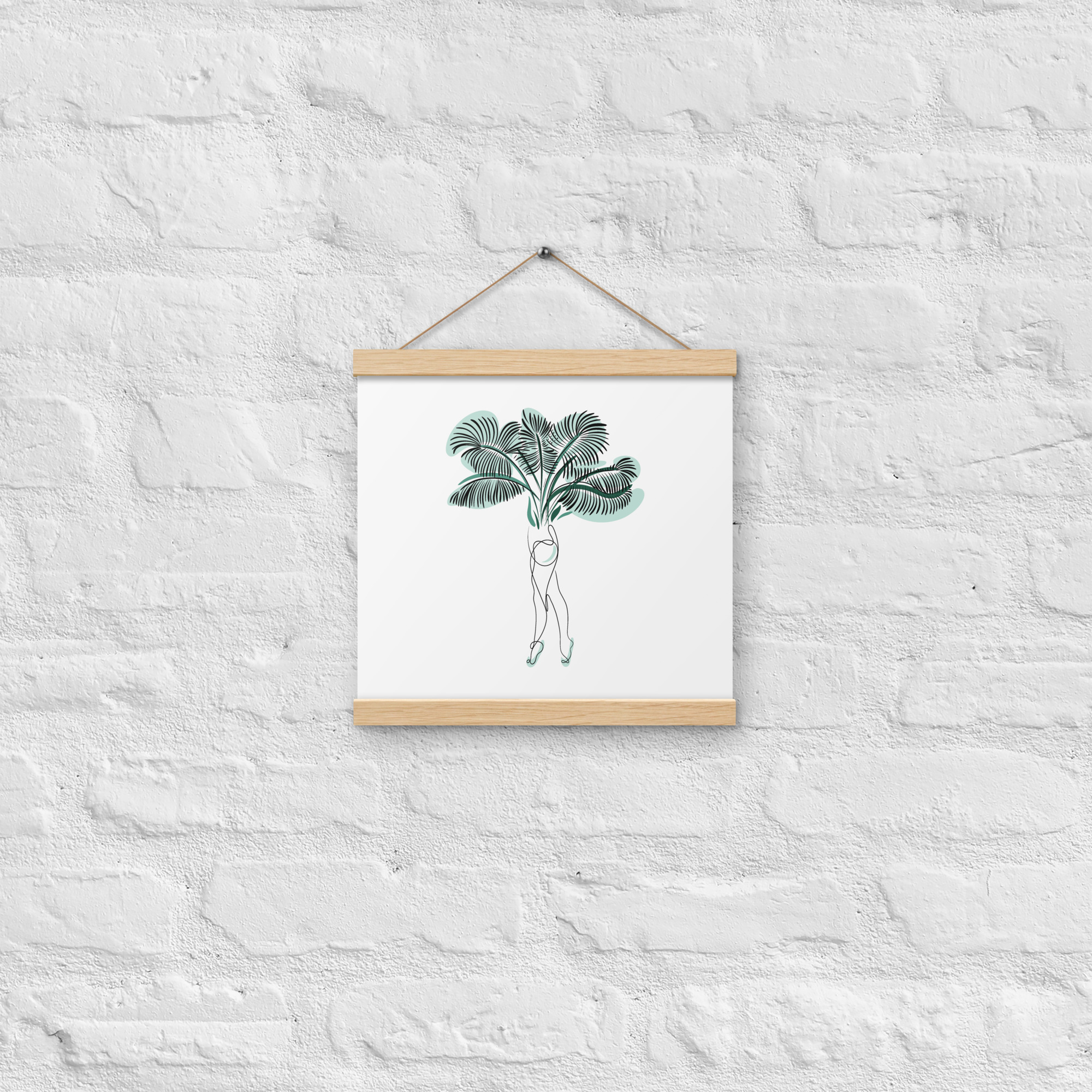 Femme Palmier Affiche avec accroches - Image 2