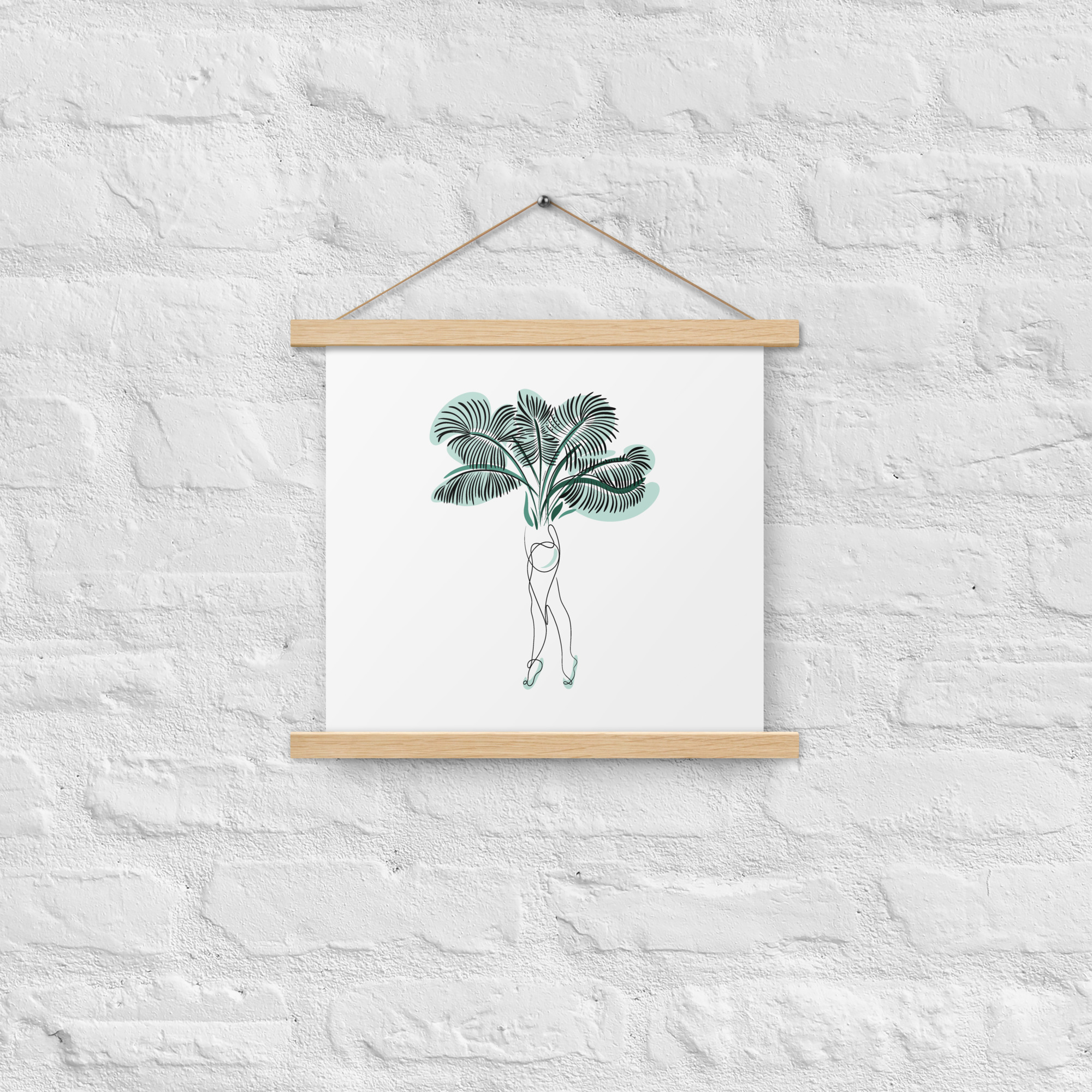 Femme Palmier Affiche avec accroches - Image 3