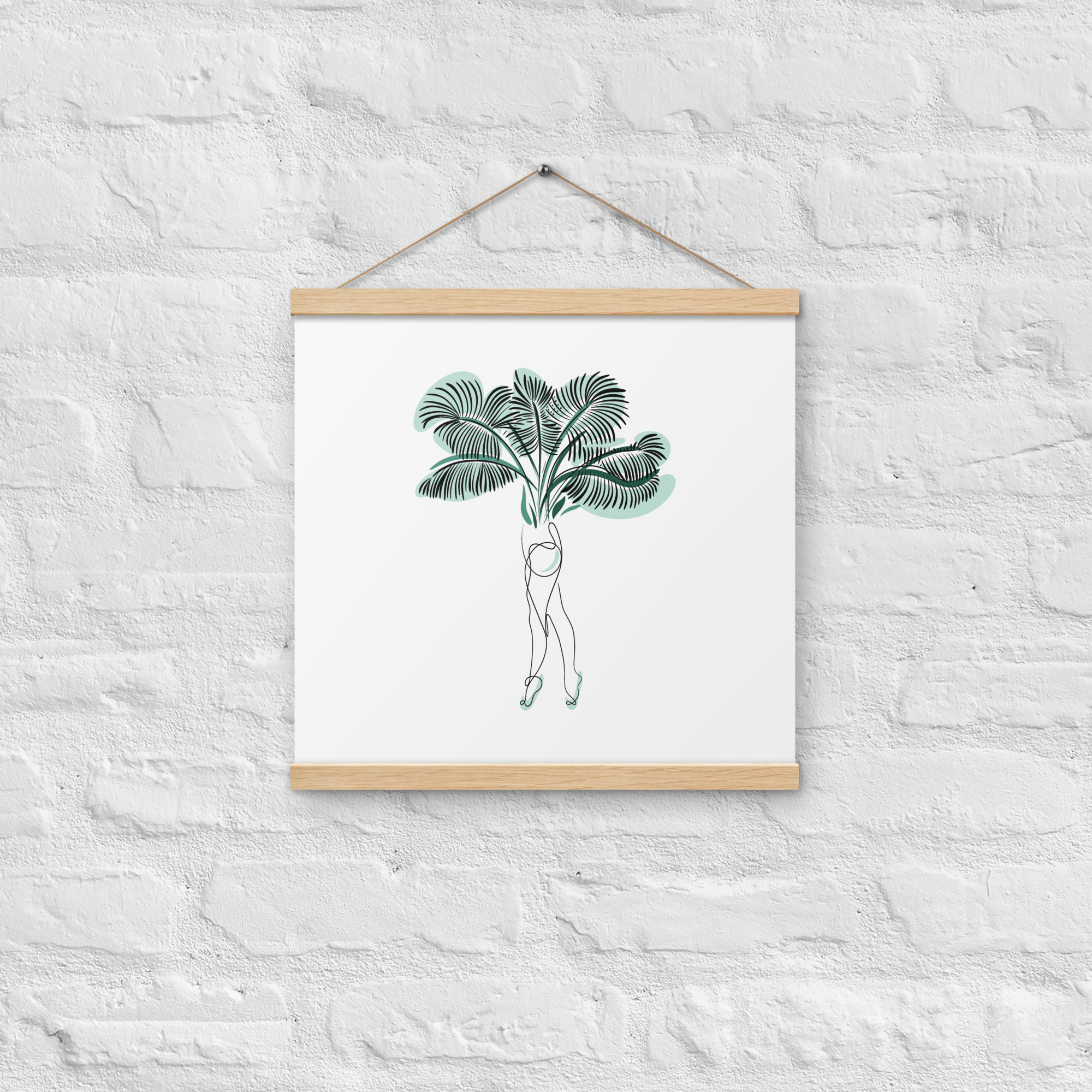 Femme Palmier Affiche avec accroches - Image 4