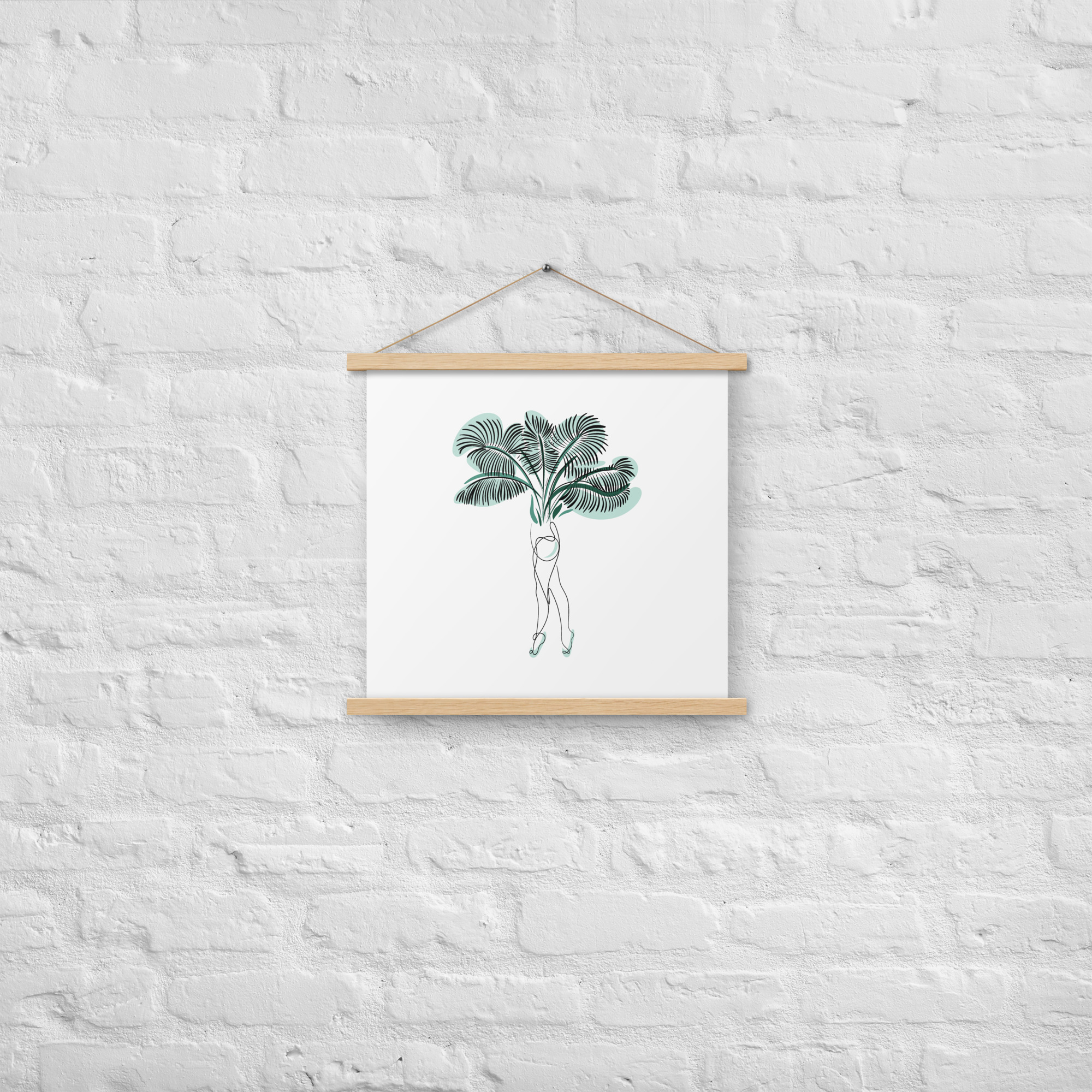 Femme Palmier Affiche avec accroches - Image 5