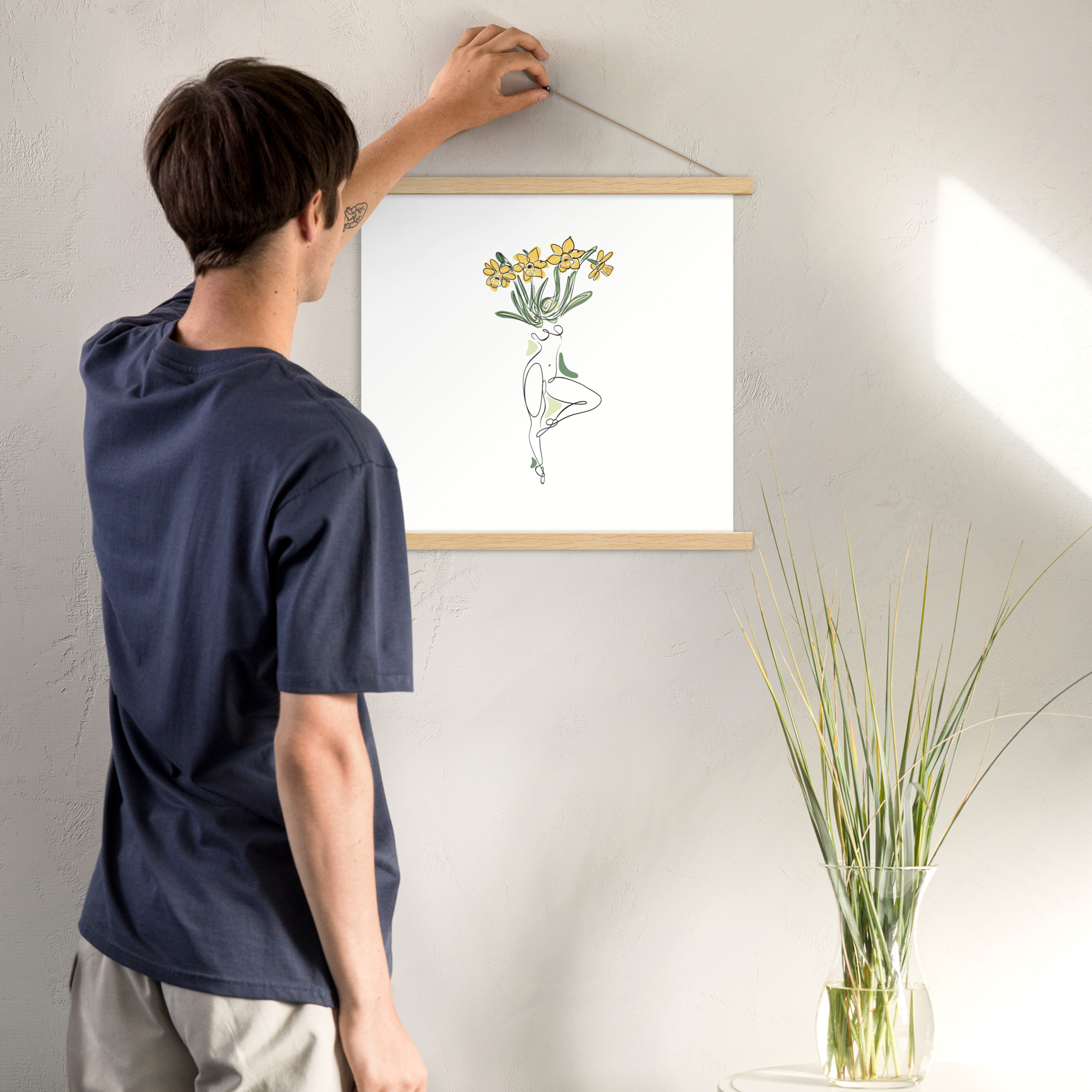 Femme Jonquille Affiche avec accroches - Image 5