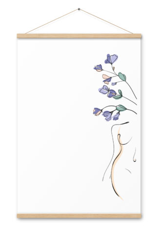 Corps Fleuri Affiche avec accroches