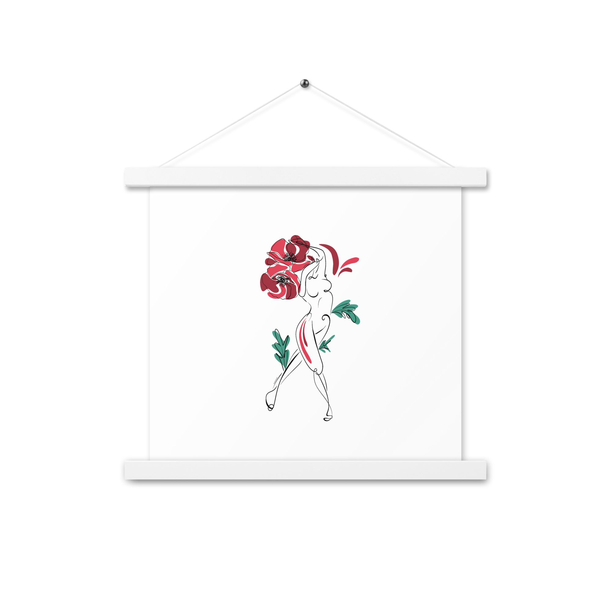 Femme Coquelicot Affiche avec accroches - Image 9