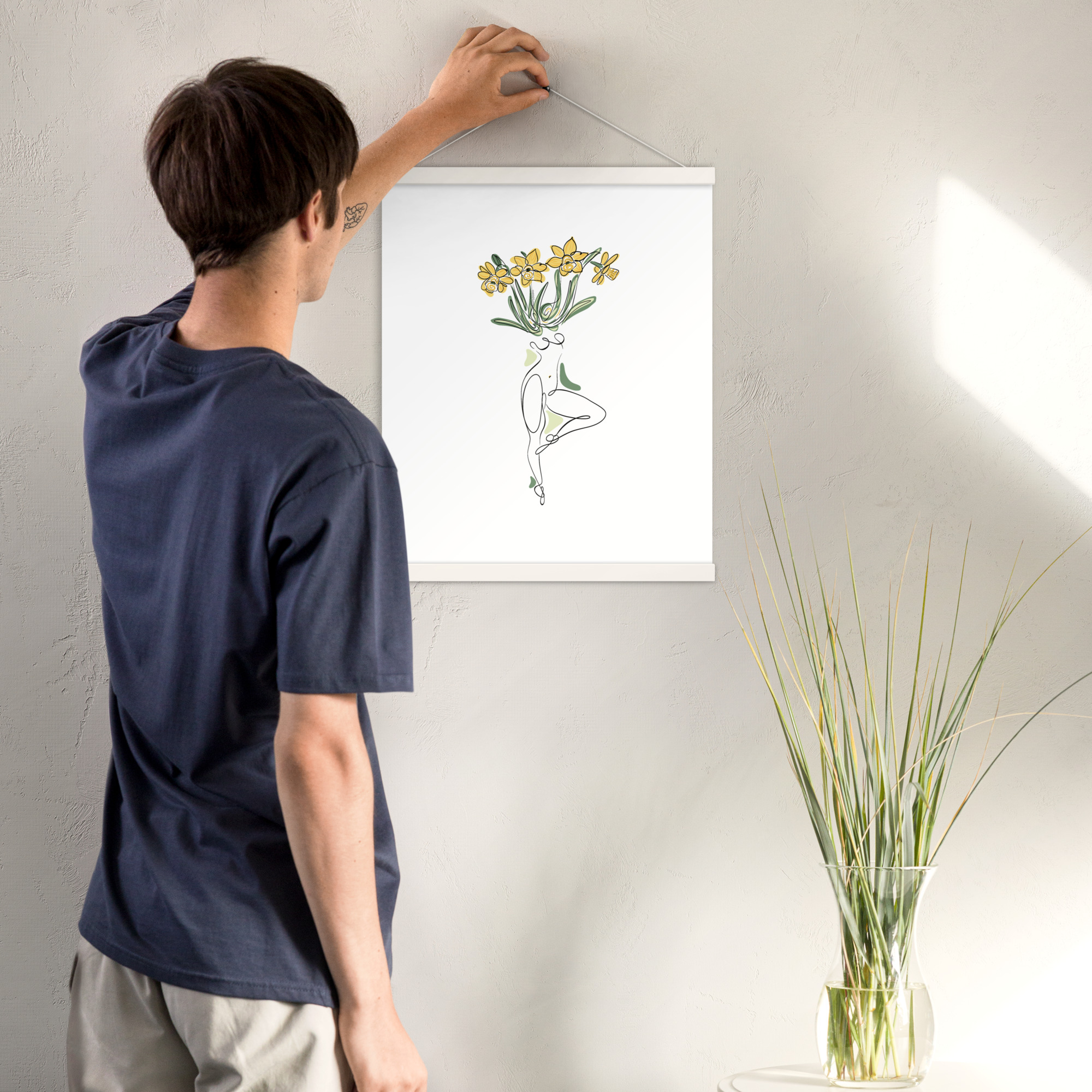 Femme Jonquille Affiche avec accroches - Image 11