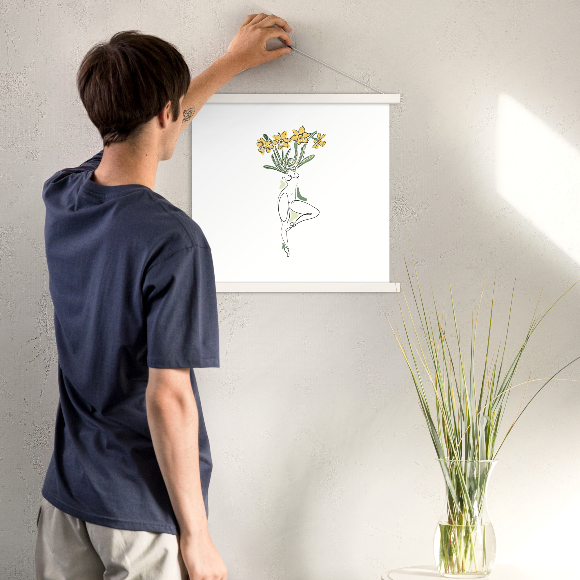 Femme Jonquille Affiche avec accroches - Image 12