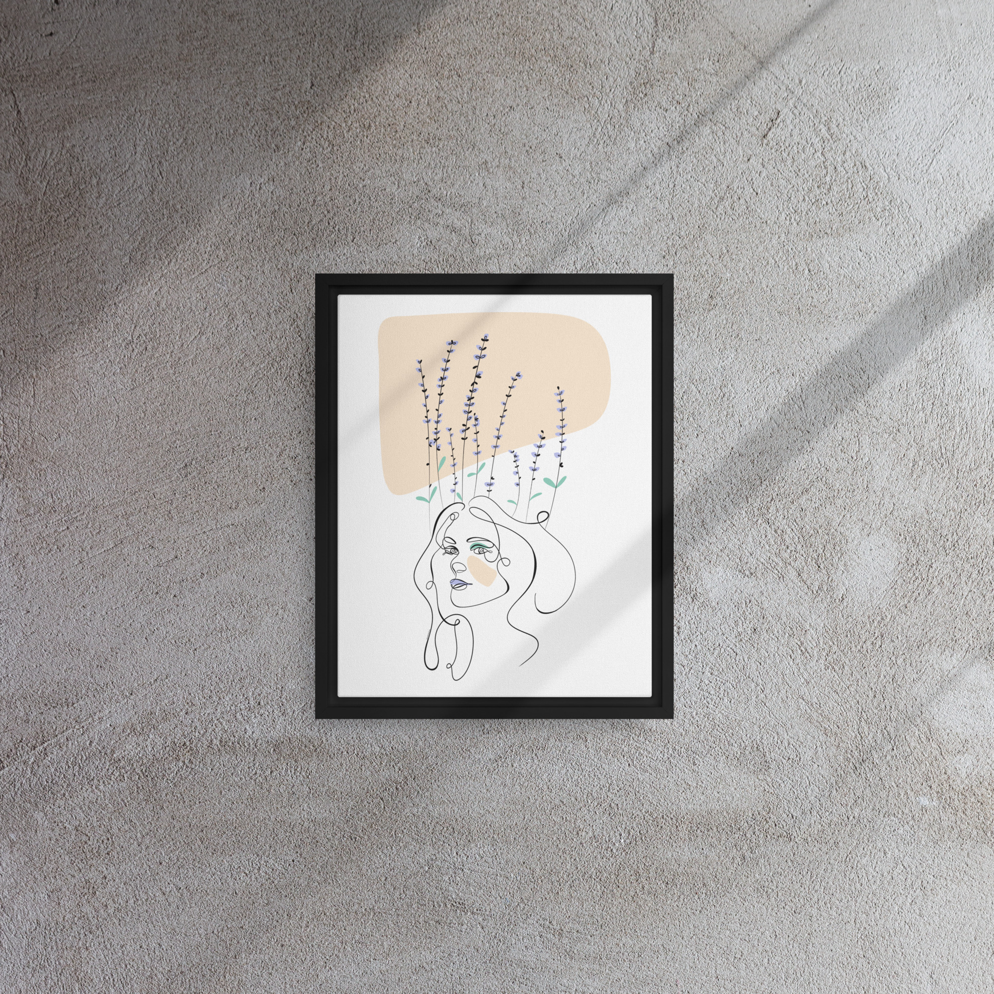 Femme Lavande Toile encadrée - Image 4