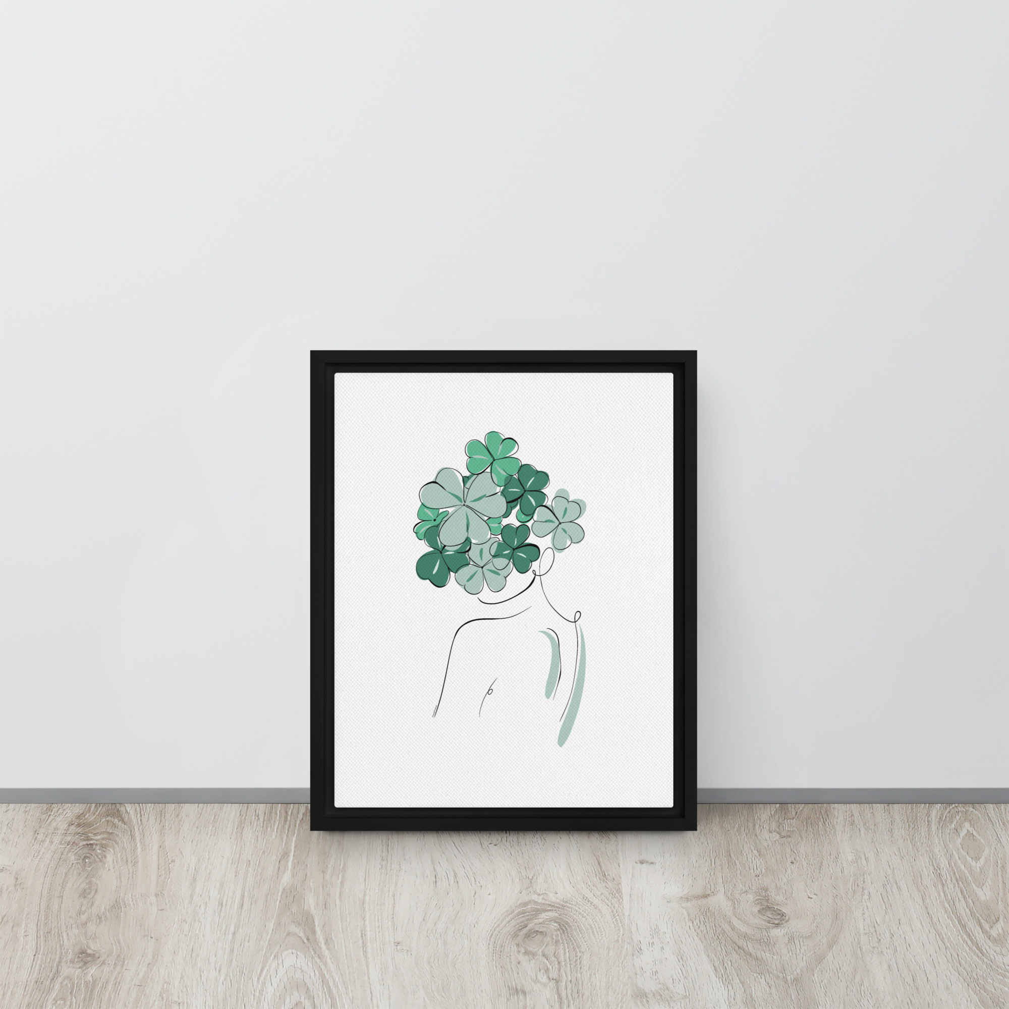 Femme Trèfle Toile encadrée - Image 4