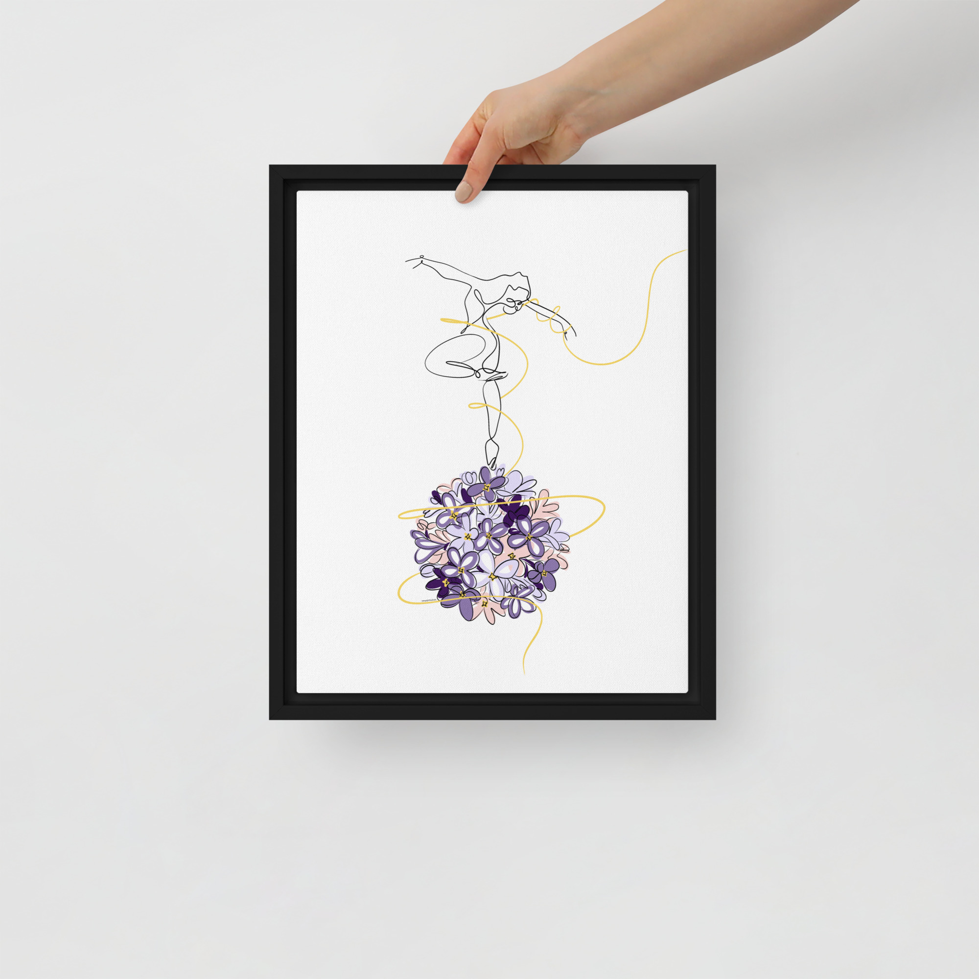 Danseuse Lilas Toile encadrée - Image 4