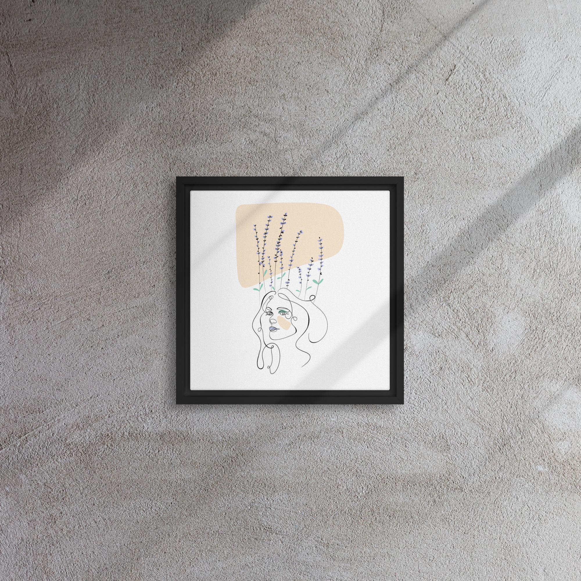 Femme Lavande Toile encadrée - Image 5
