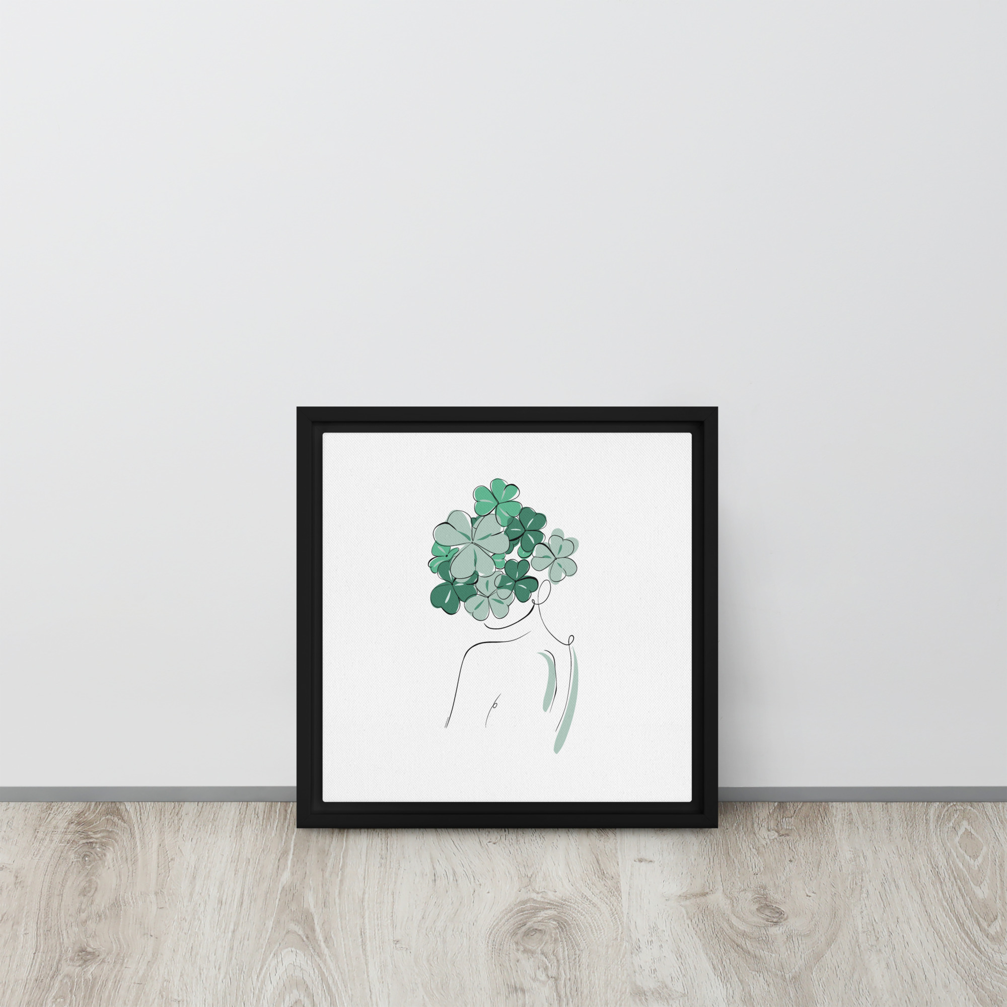 Femme Trèfle Toile encadrée - Image 5