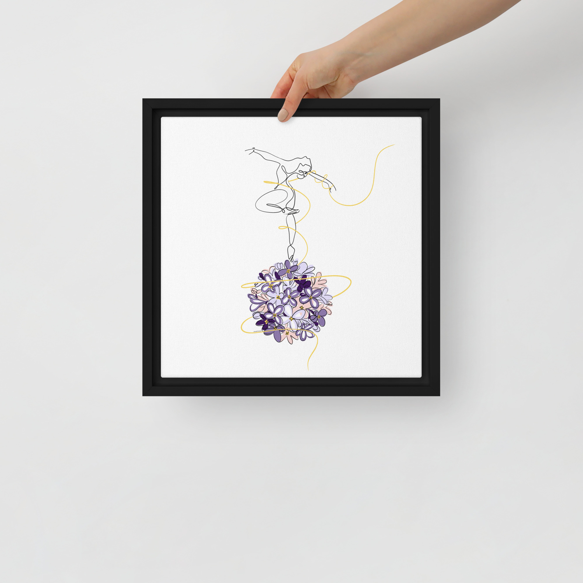 Danseuse Lilas Toile encadrée - Image 5