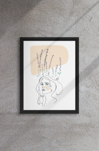 Femme Lavande Toile encadrée