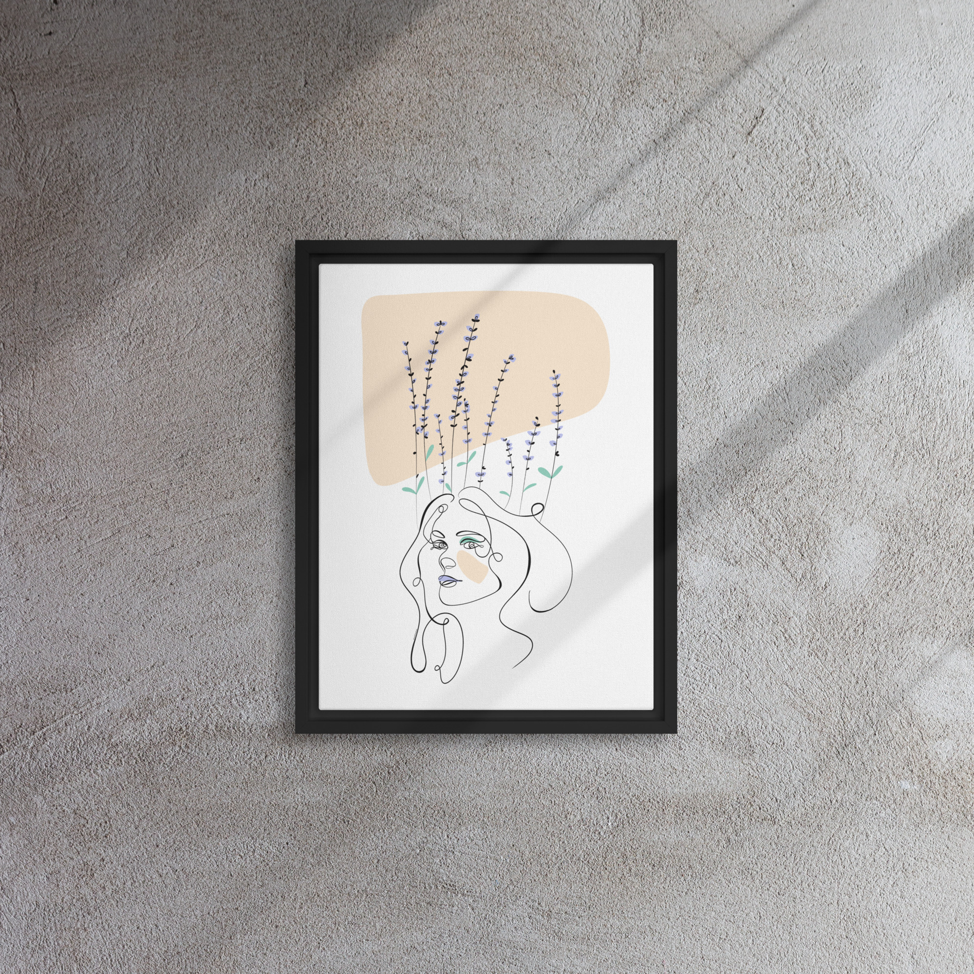 Femme Lavande Toile encadrée