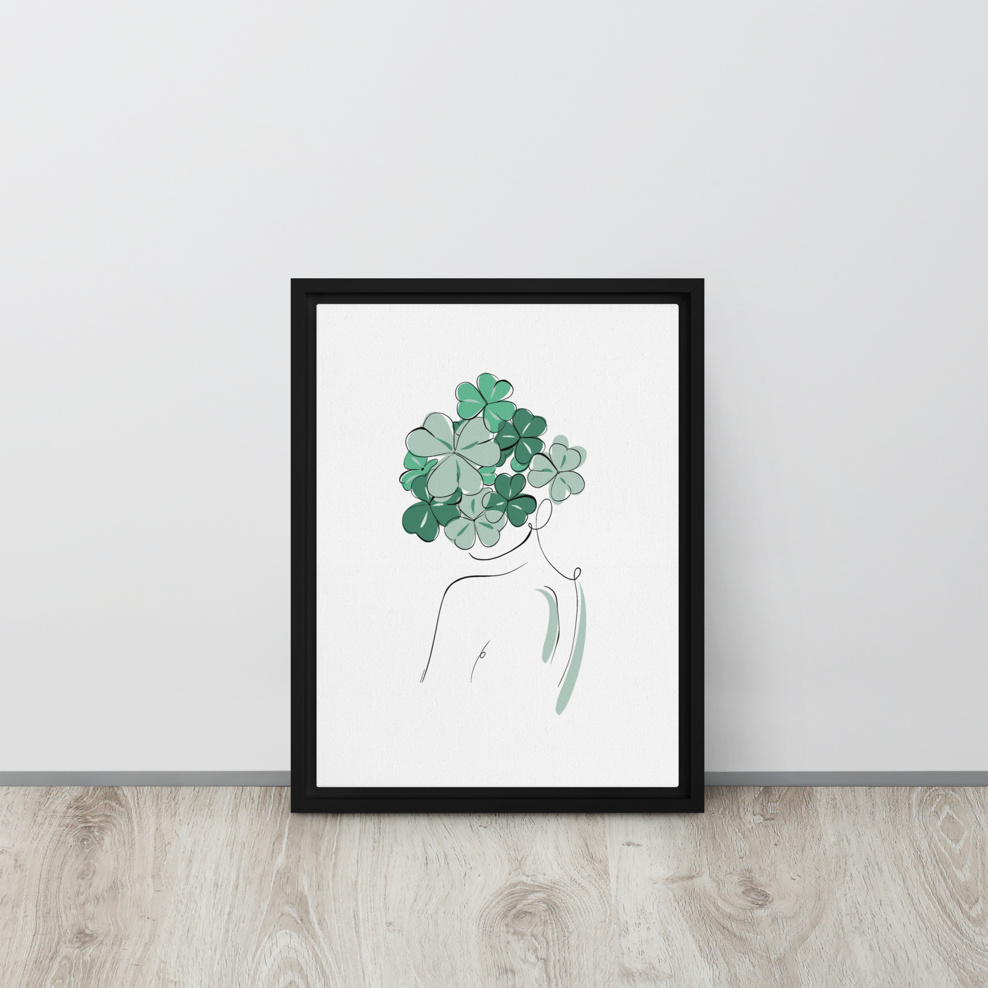 Femme Trèfle Toile encadrée - Image 6