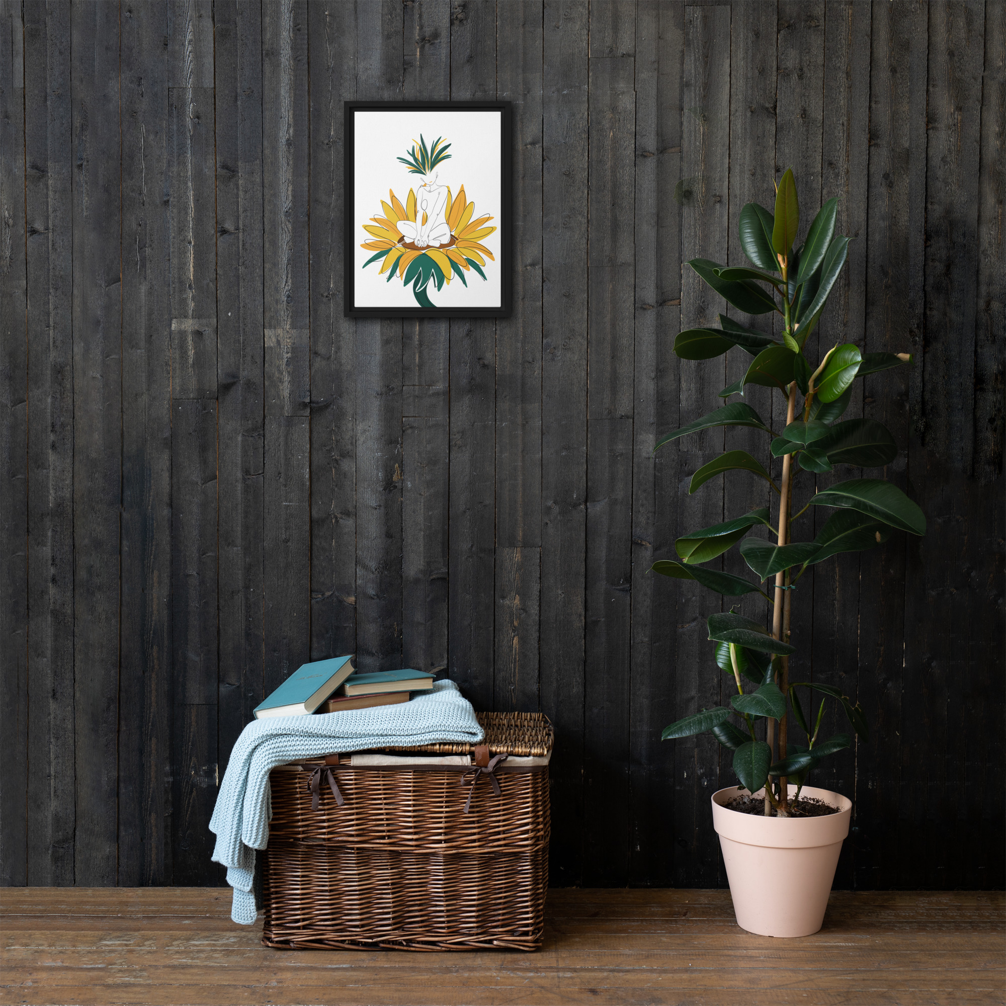 Corps Tournesol Toile encadrée - Image 6