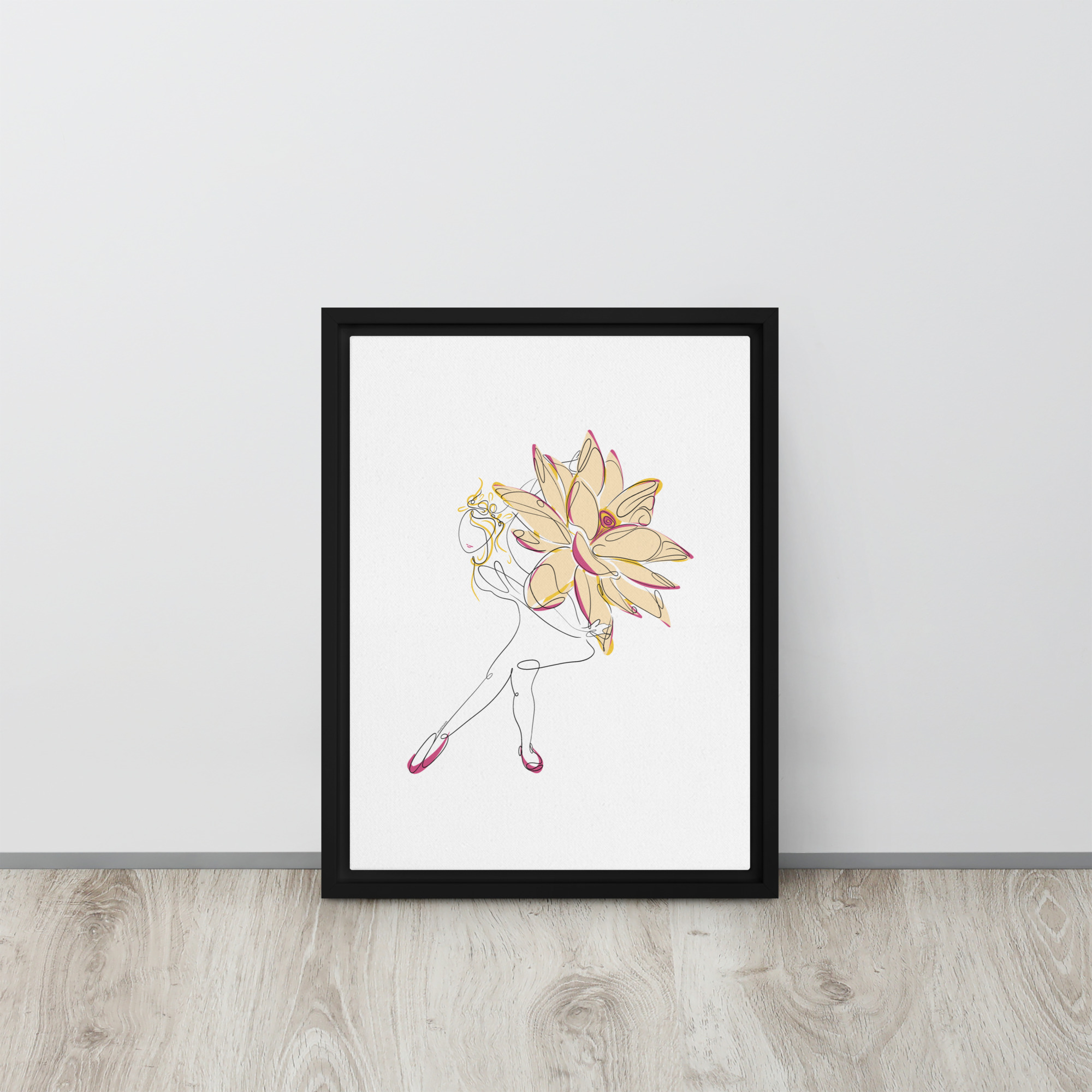 Danseuse Lotus Toile encadrée - Image 5