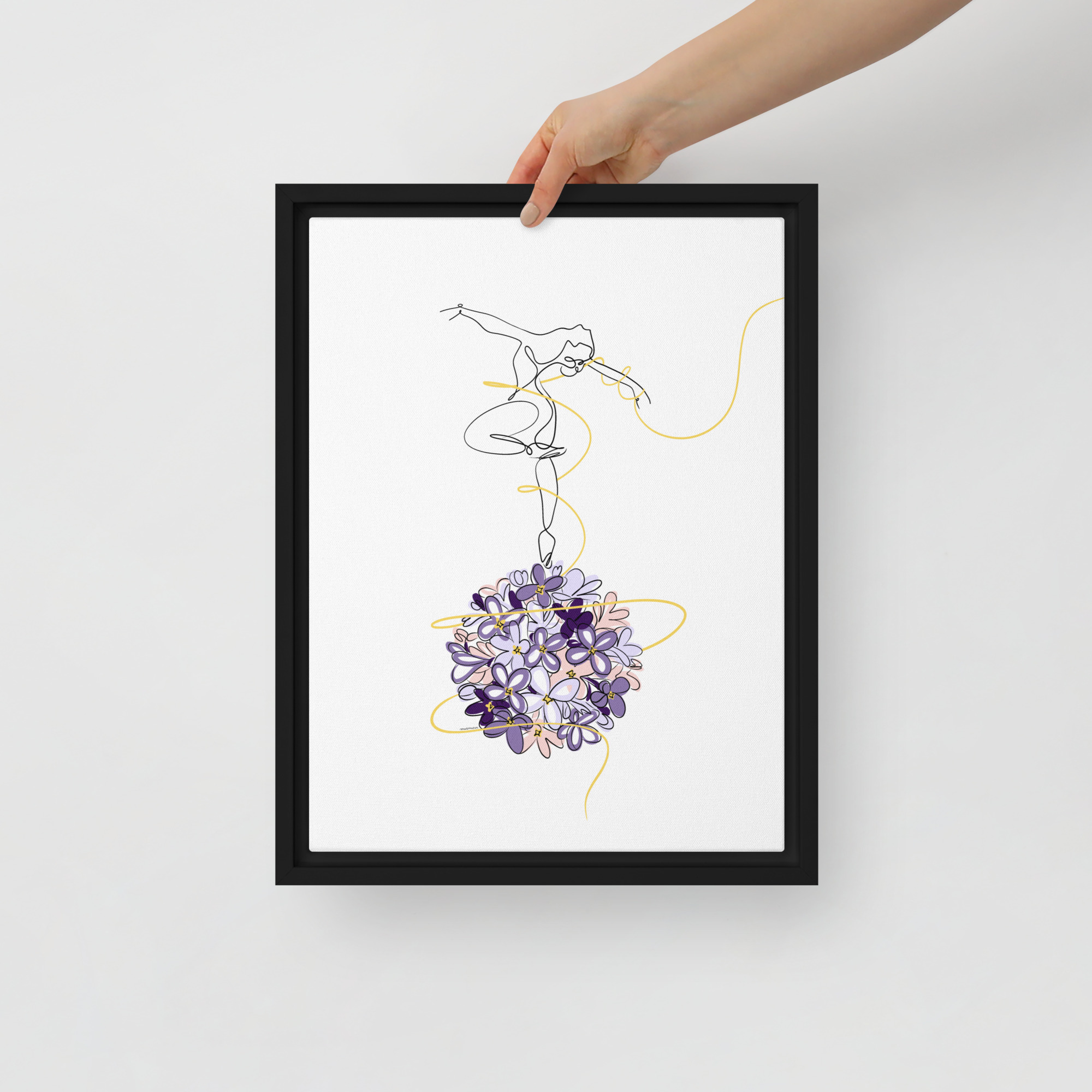 Danseuse Lilas Toile encadrée - Image 6