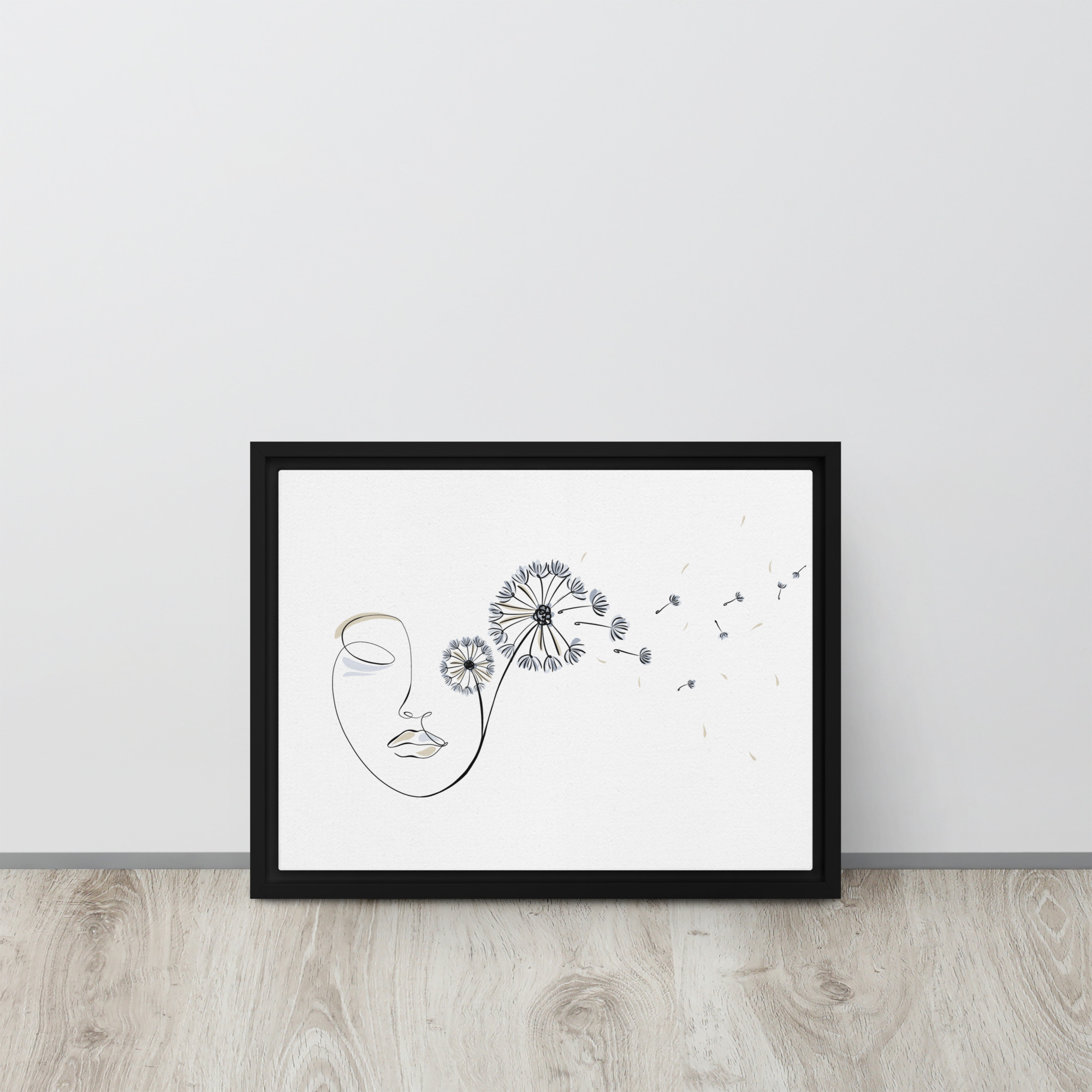 Femme Pissenlit Toile encadrée