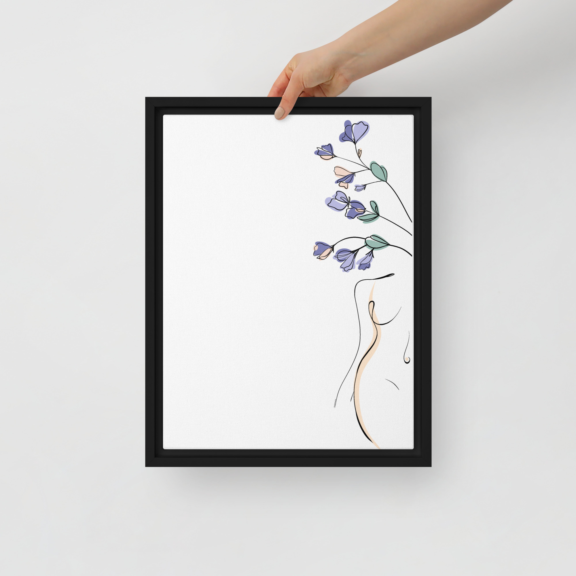 Corps Fleuri Toile encadrée - Image 6