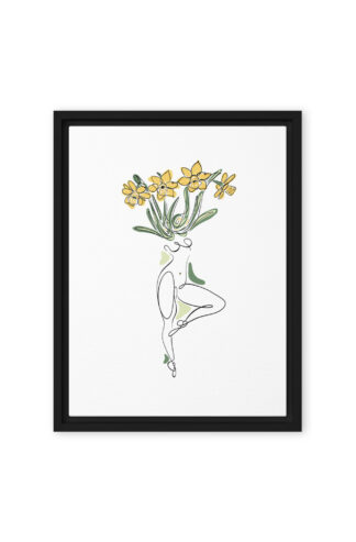 Femme Jonquille Toile encadrée