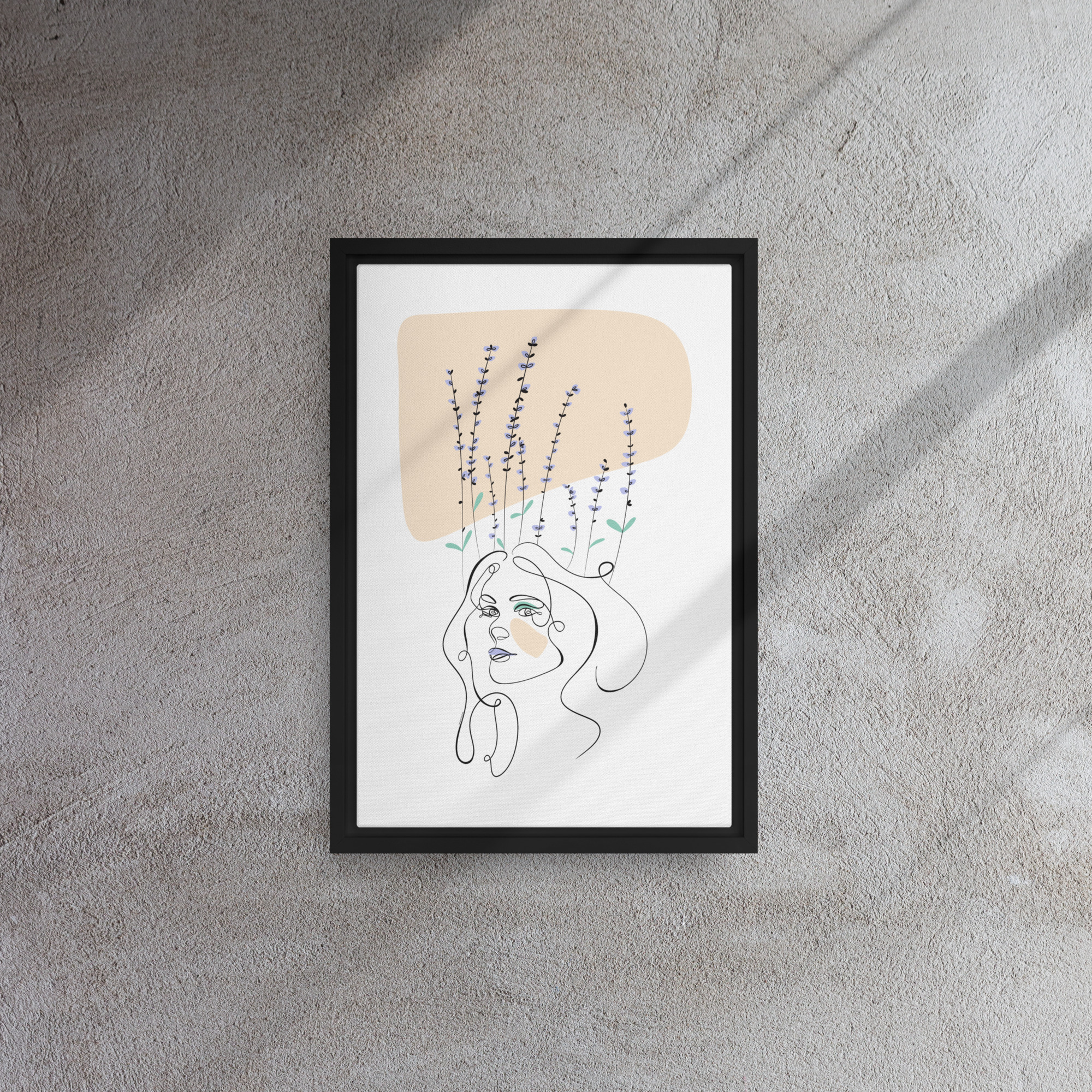 Femme Lavande Toile encadrée - Image 6