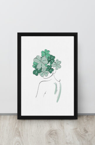 Femme Trèfle Toile encadrée