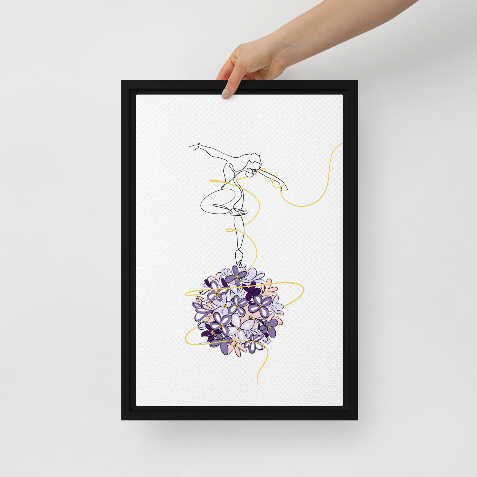 Danseuse Lilas Toile encadrée - Image 7