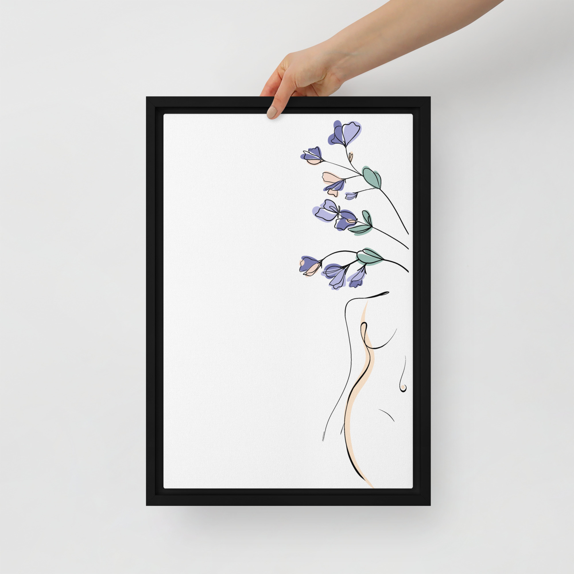 Corps Fleuri Toile encadrée - Image 7