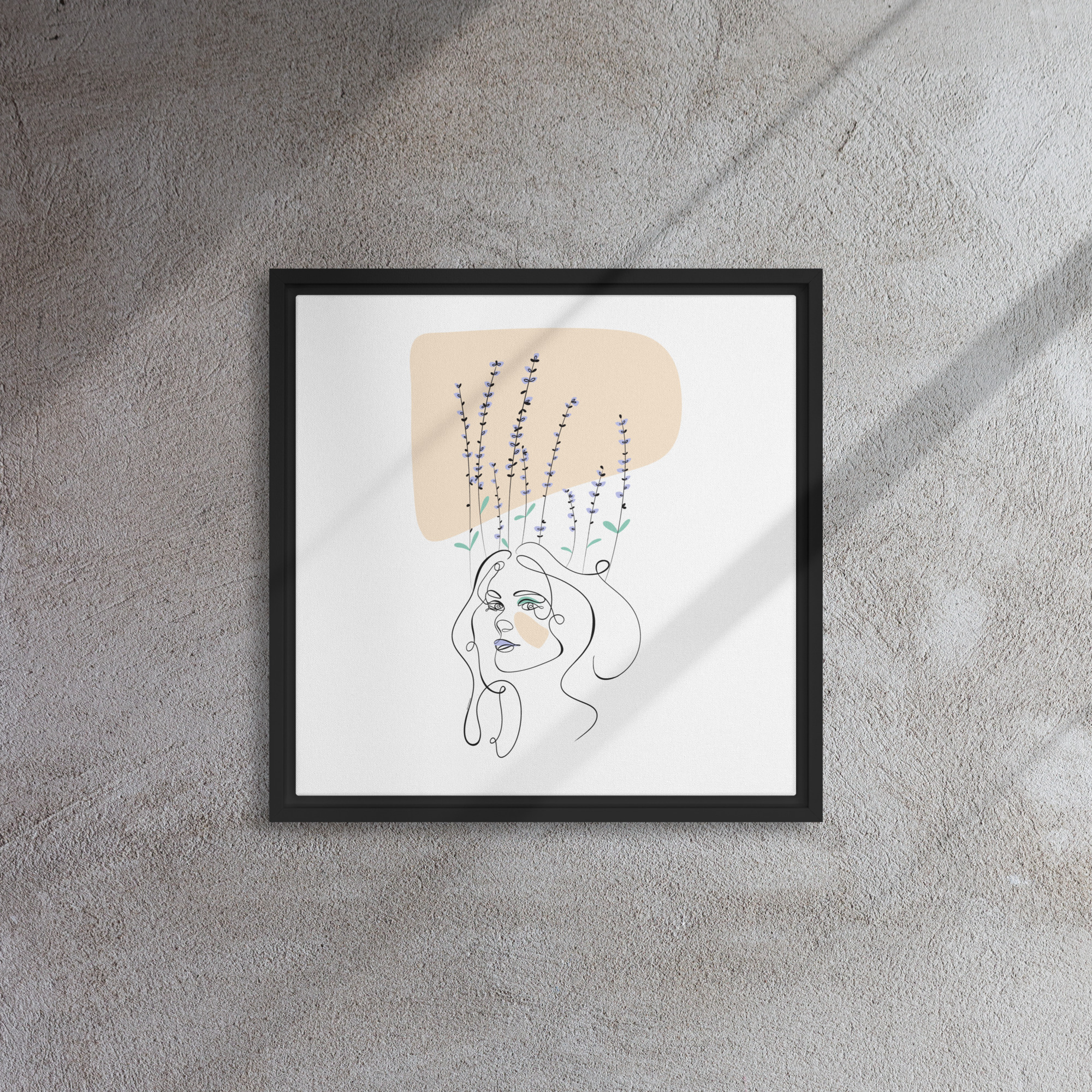 Femme Lavande Toile encadrée - Image 7