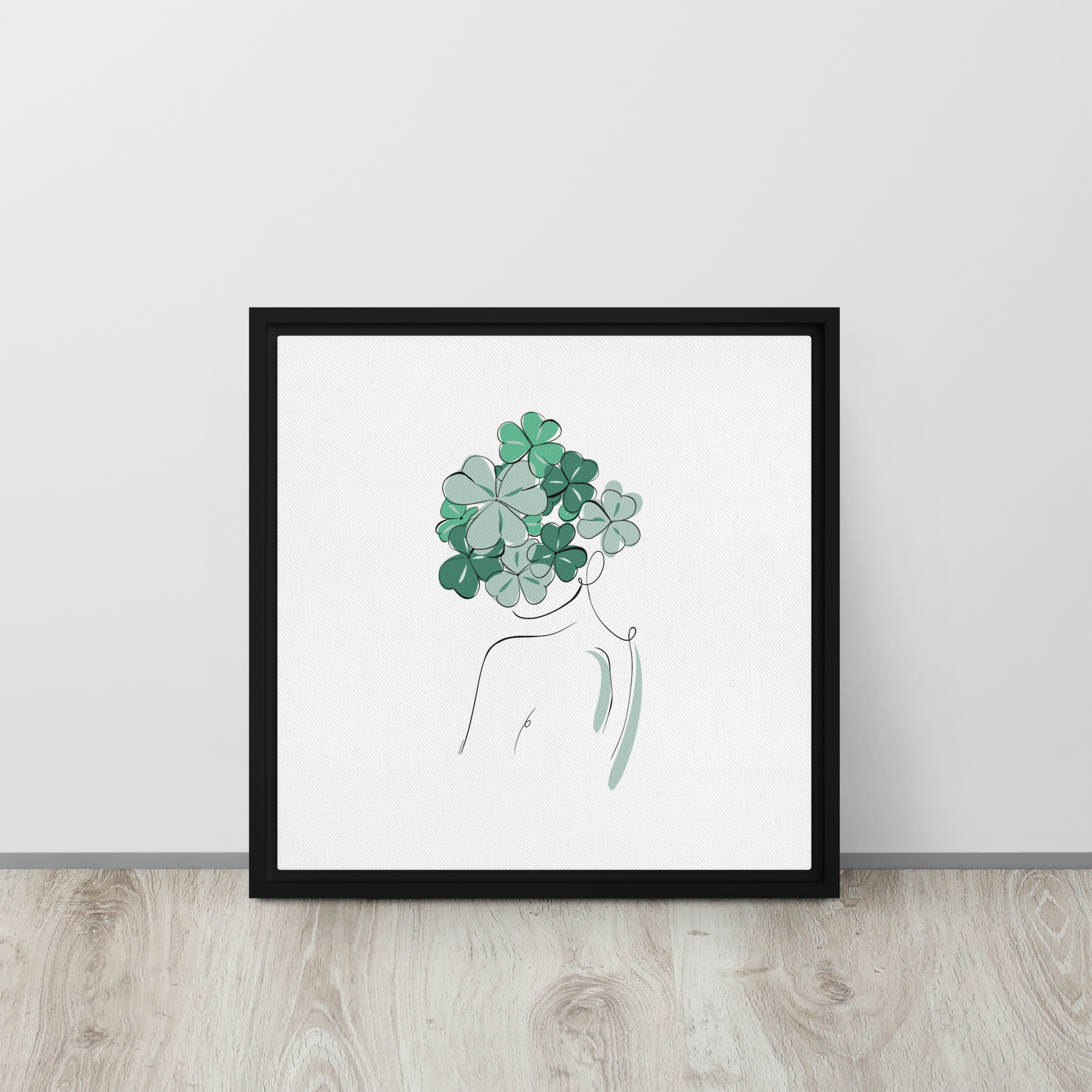 Femme Trèfle Toile encadrée - Image 7