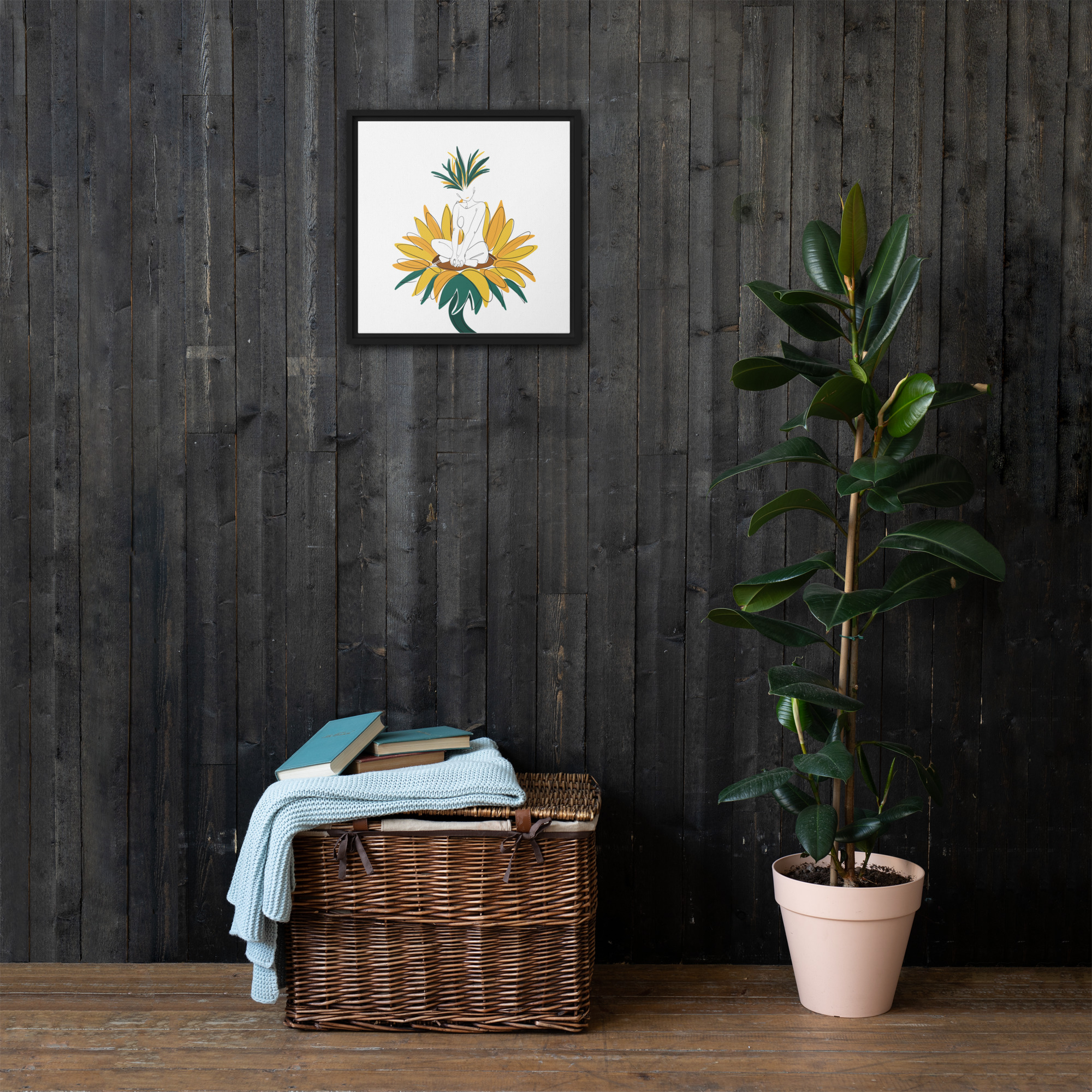 Corps Tournesol Toile encadrée - Image 8