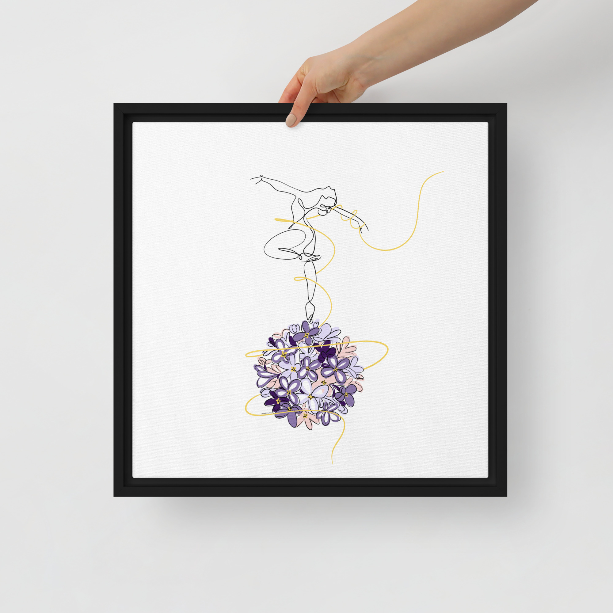 Danseuse Lilas Toile encadrée - Image 8