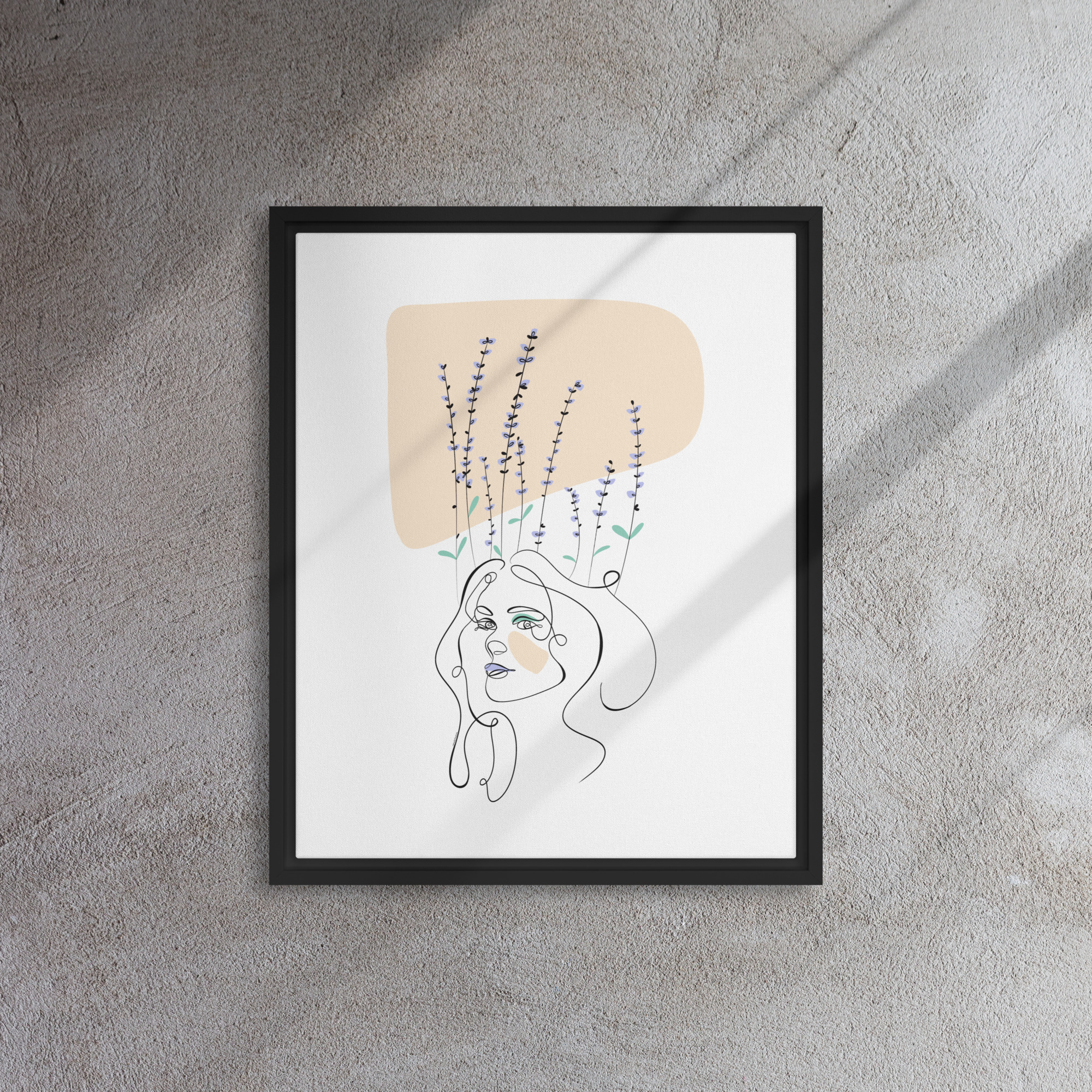 Femme Lavande Toile encadrée - Image 8