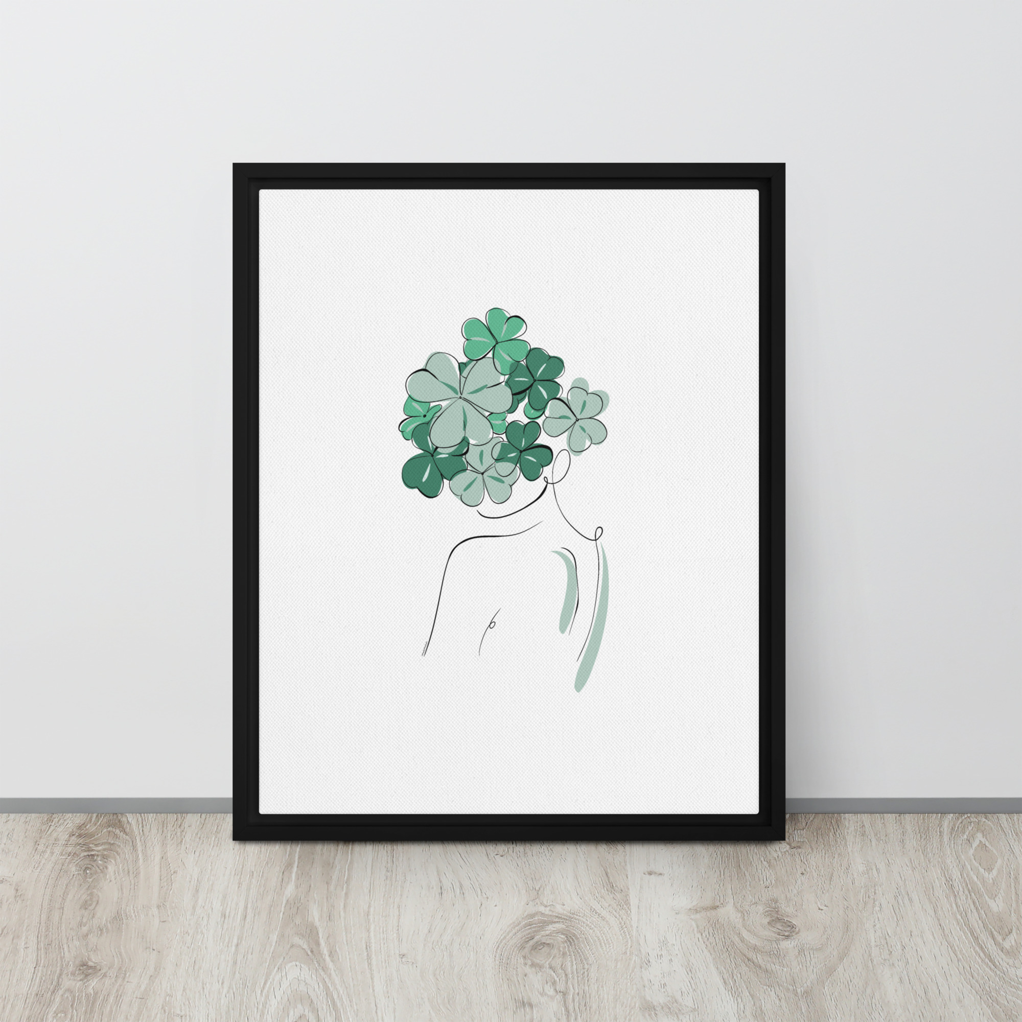 Femme Trèfle Toile encadrée - Image 8