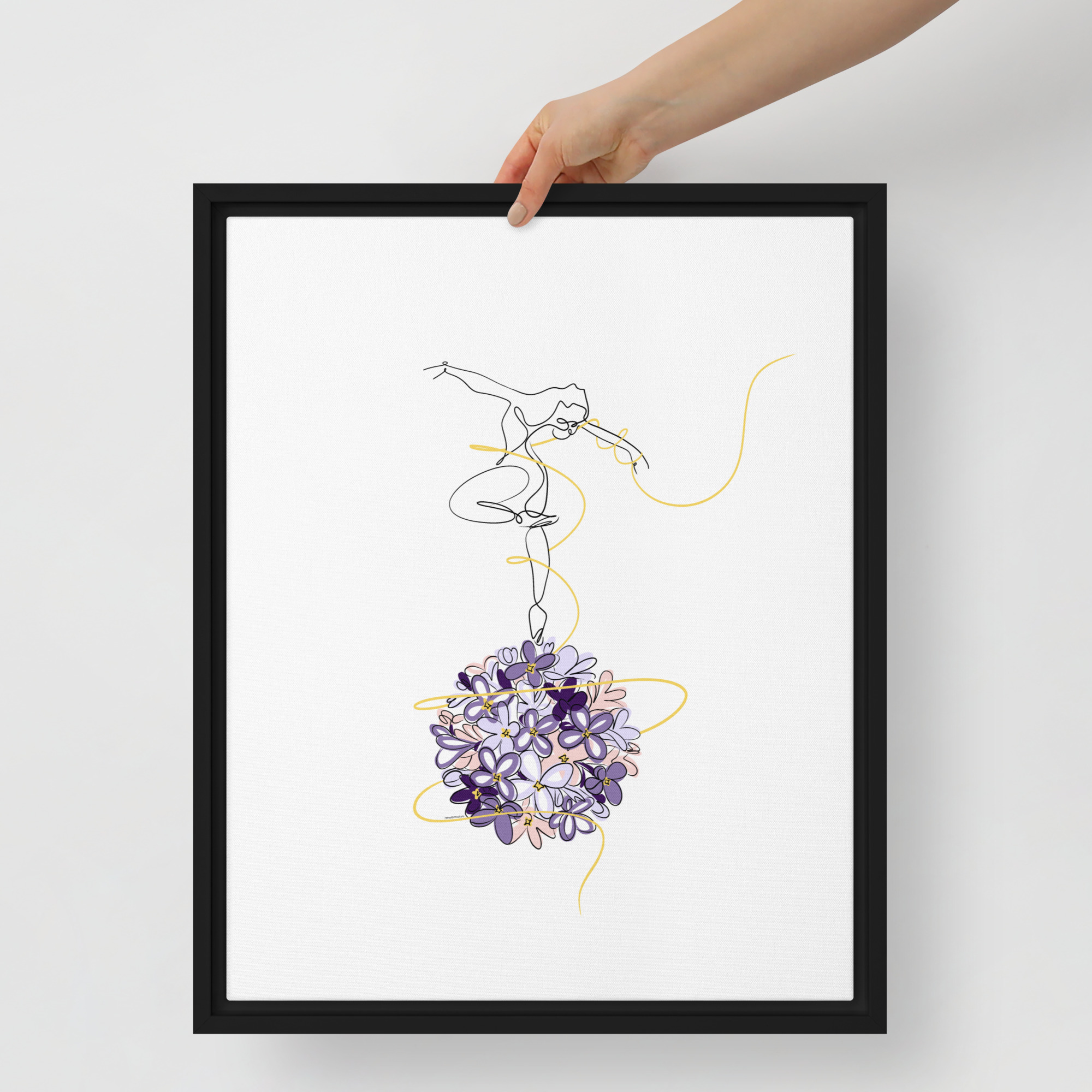 Danseuse Lilas Toile encadrée - Image 9