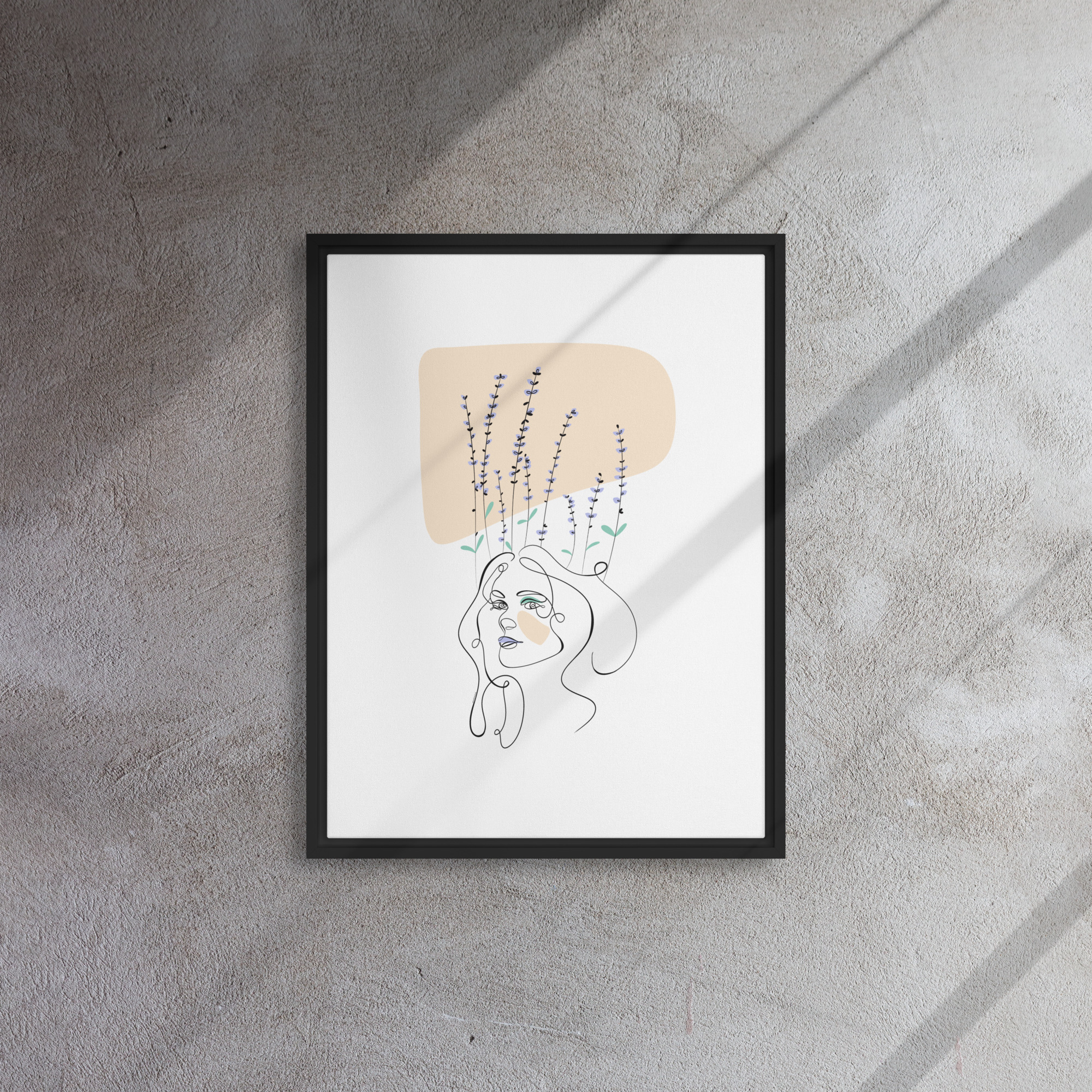 Femme Lavande Toile encadrée - Image 9
