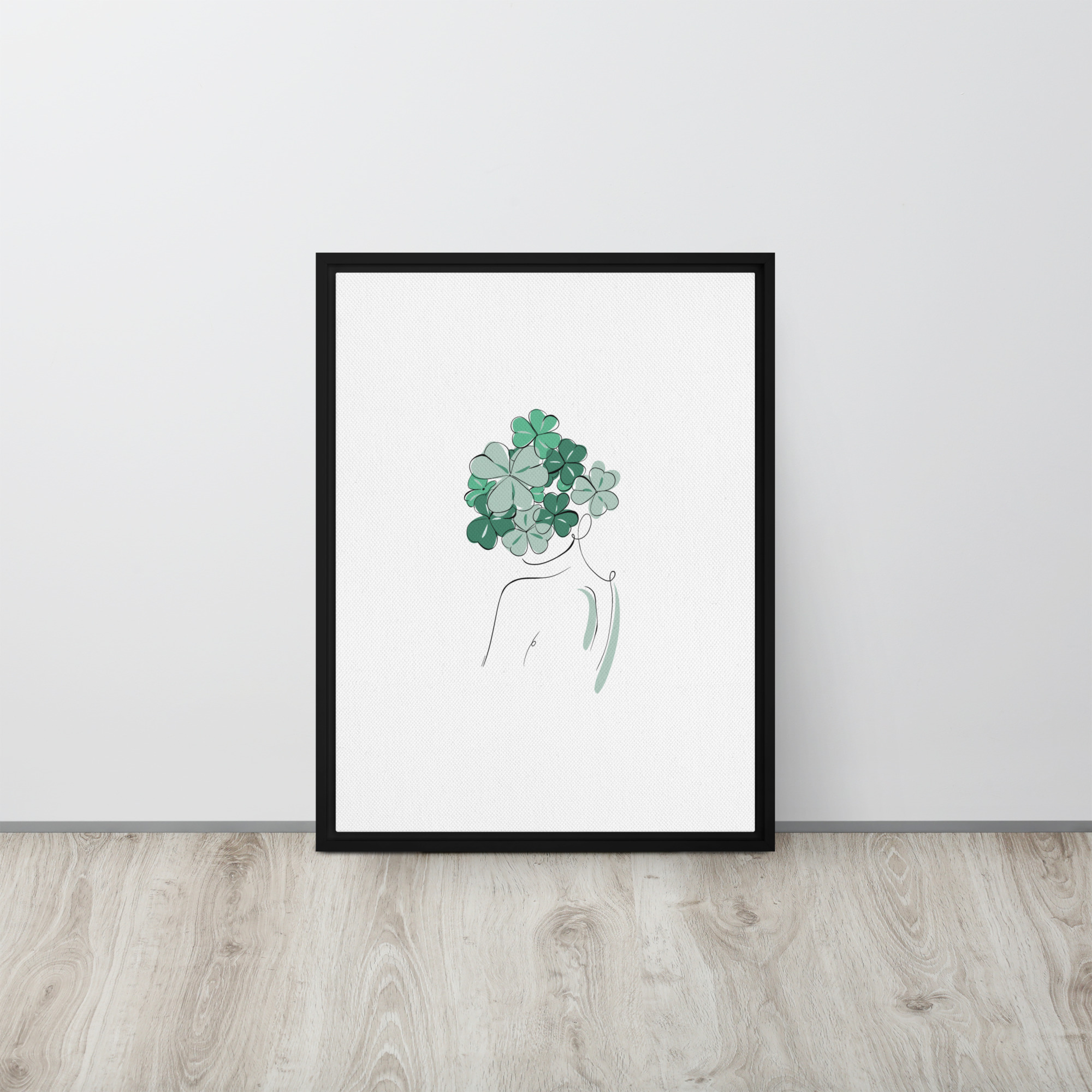 Femme Trèfle Toile encadrée - Image 9