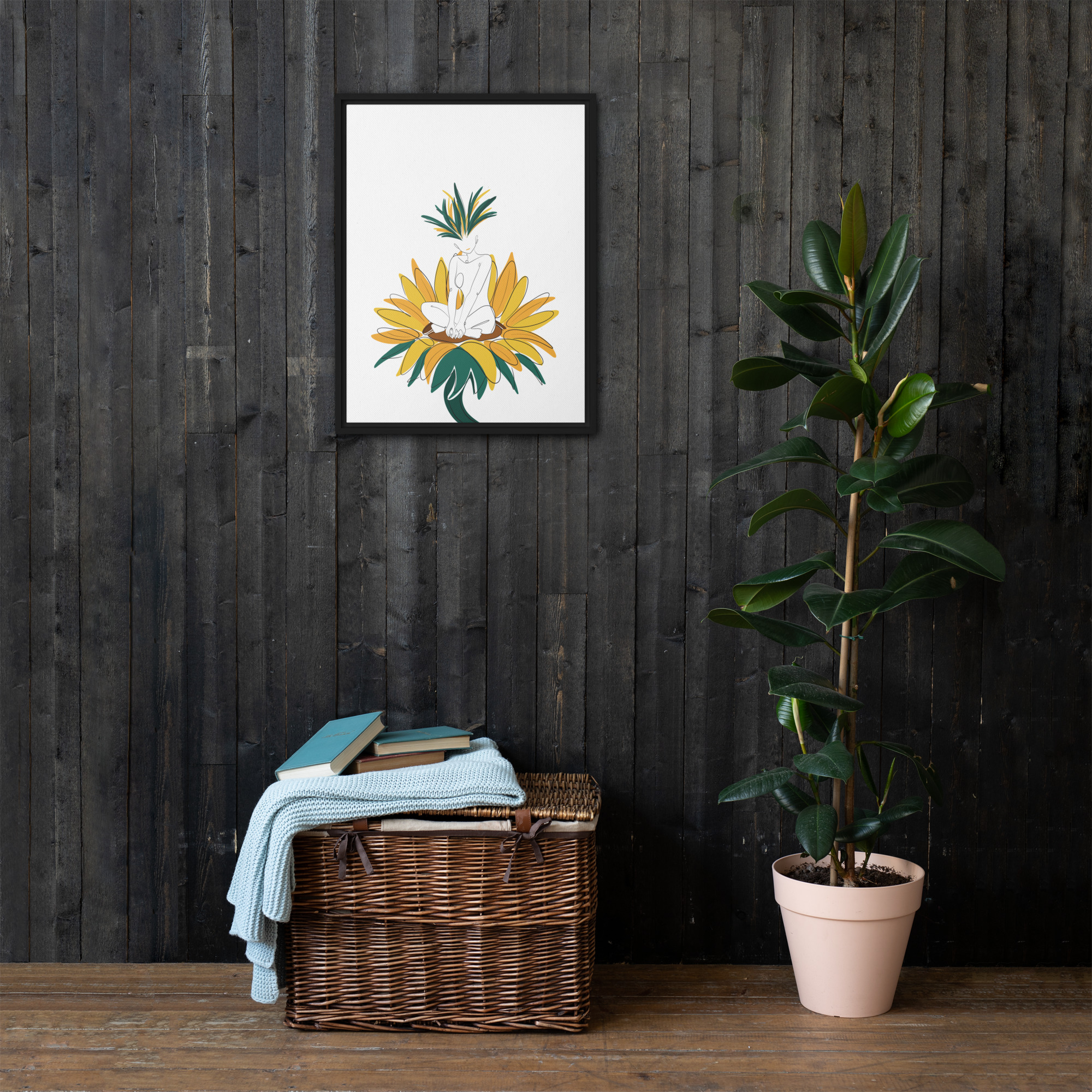 Corps Tournesol Toile encadrée - Image 10