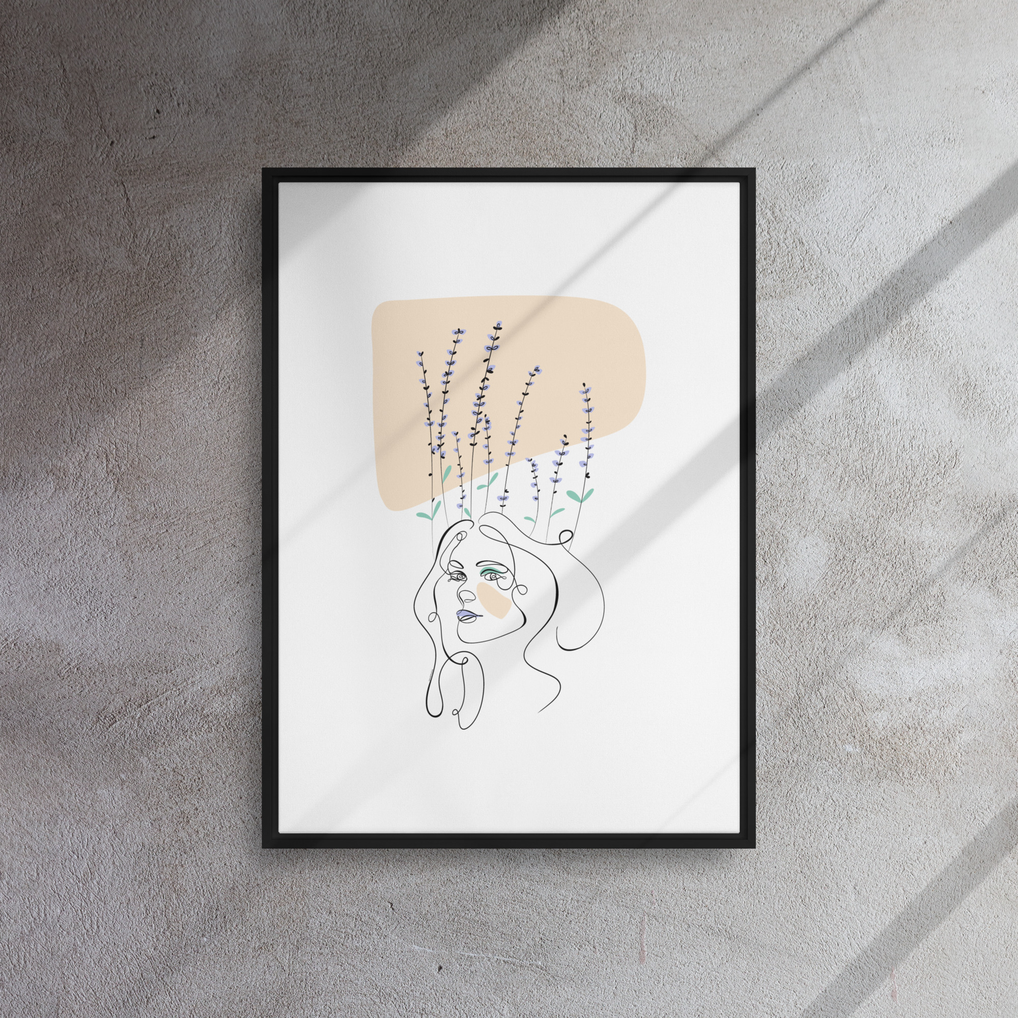 Femme Lavande Toile encadrée - Image 10